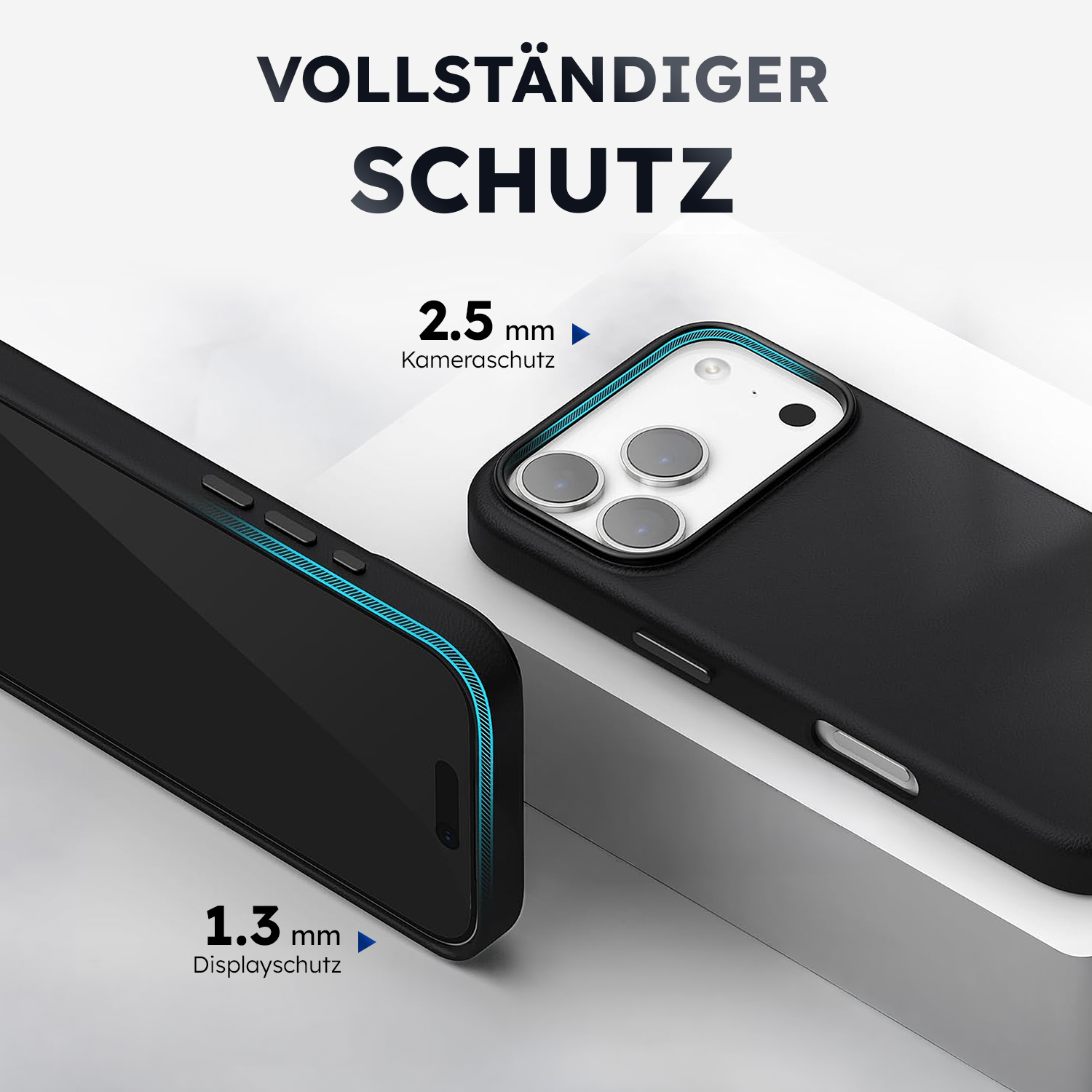alkaya. | LUCID PU-Leder Case kompatibel mit Magsafe schwarz, iPhone 18 Pro Max/17 Pro Max