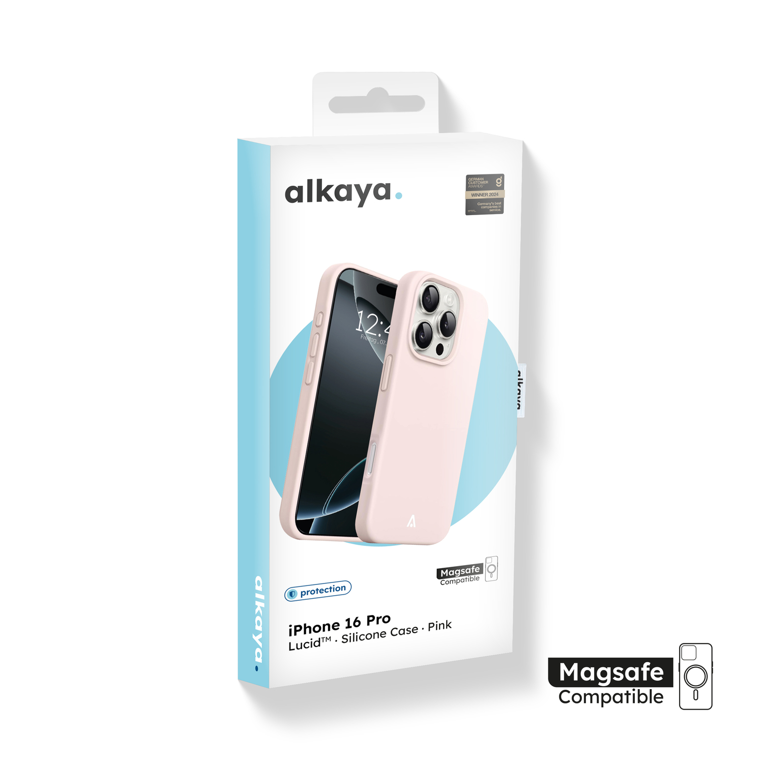 alkaya. | LUCID Silikon Case kompatibel mit Magsafe Pink, iPhone 16 Pro