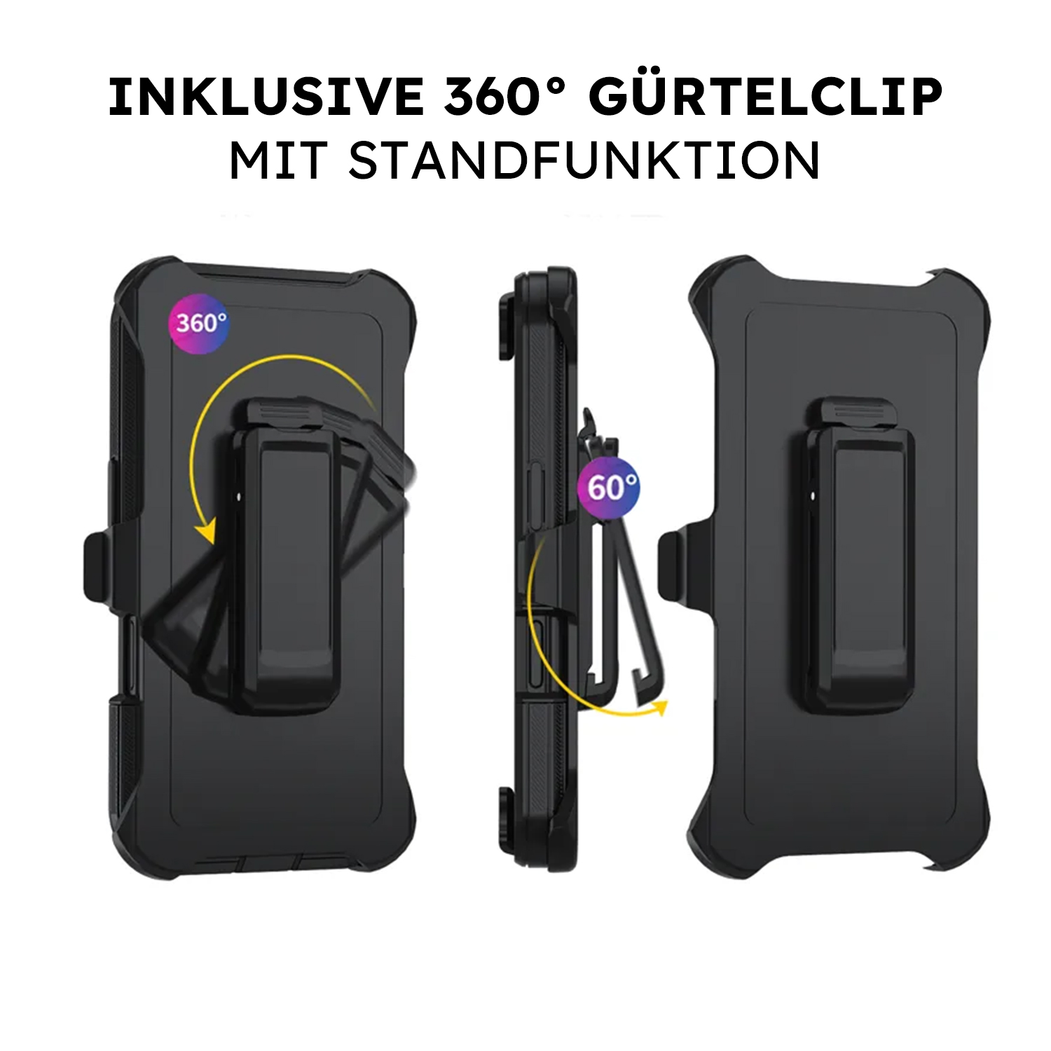 alkaya. | LUCID G-HAN MILITARY Case kompatibel mit Magsafe iPhone 18 Pro/17 Pro, schwarz