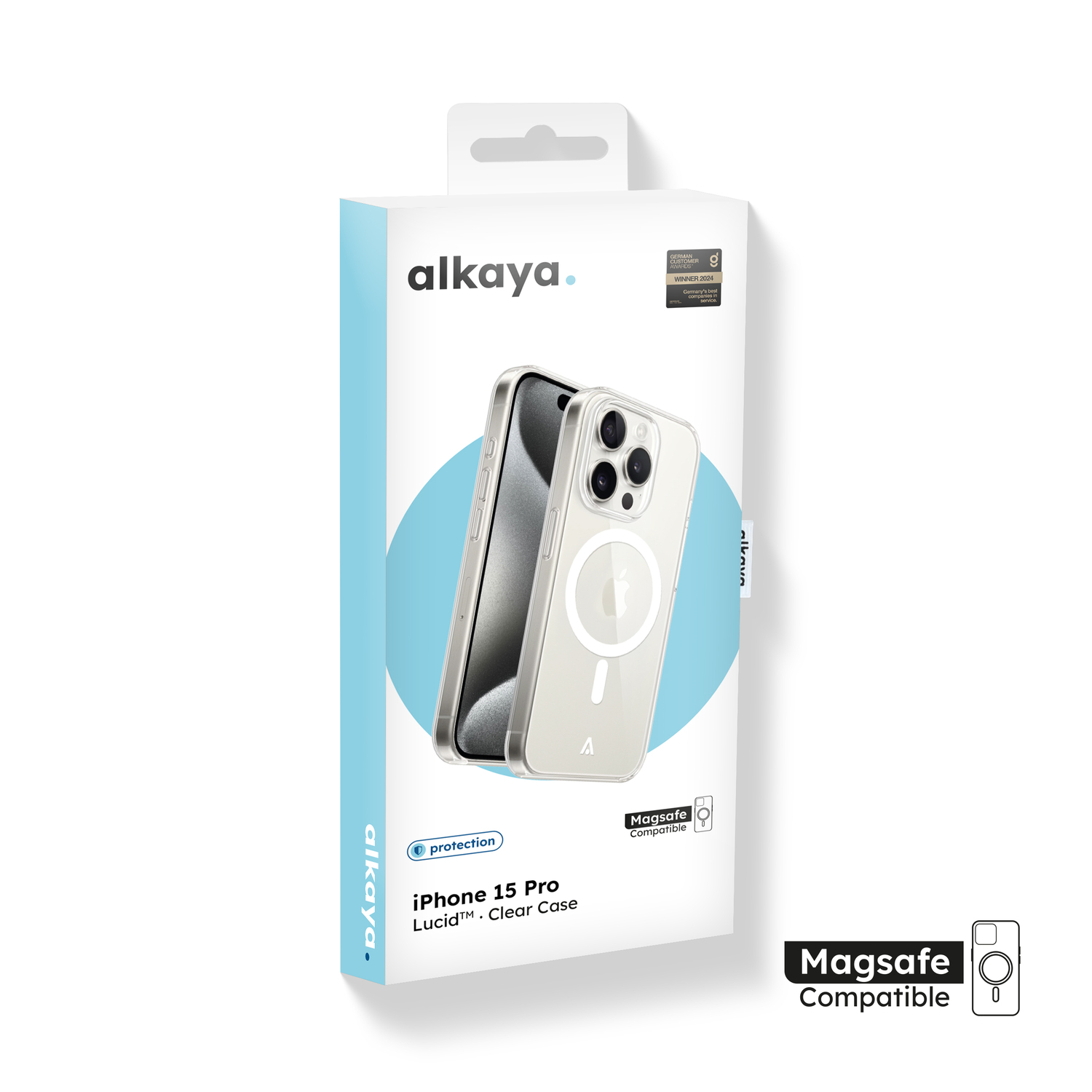 alkaya. | LUCID Clear Case kompatibel mit Magsafe transparent, iPhone 15 Pro