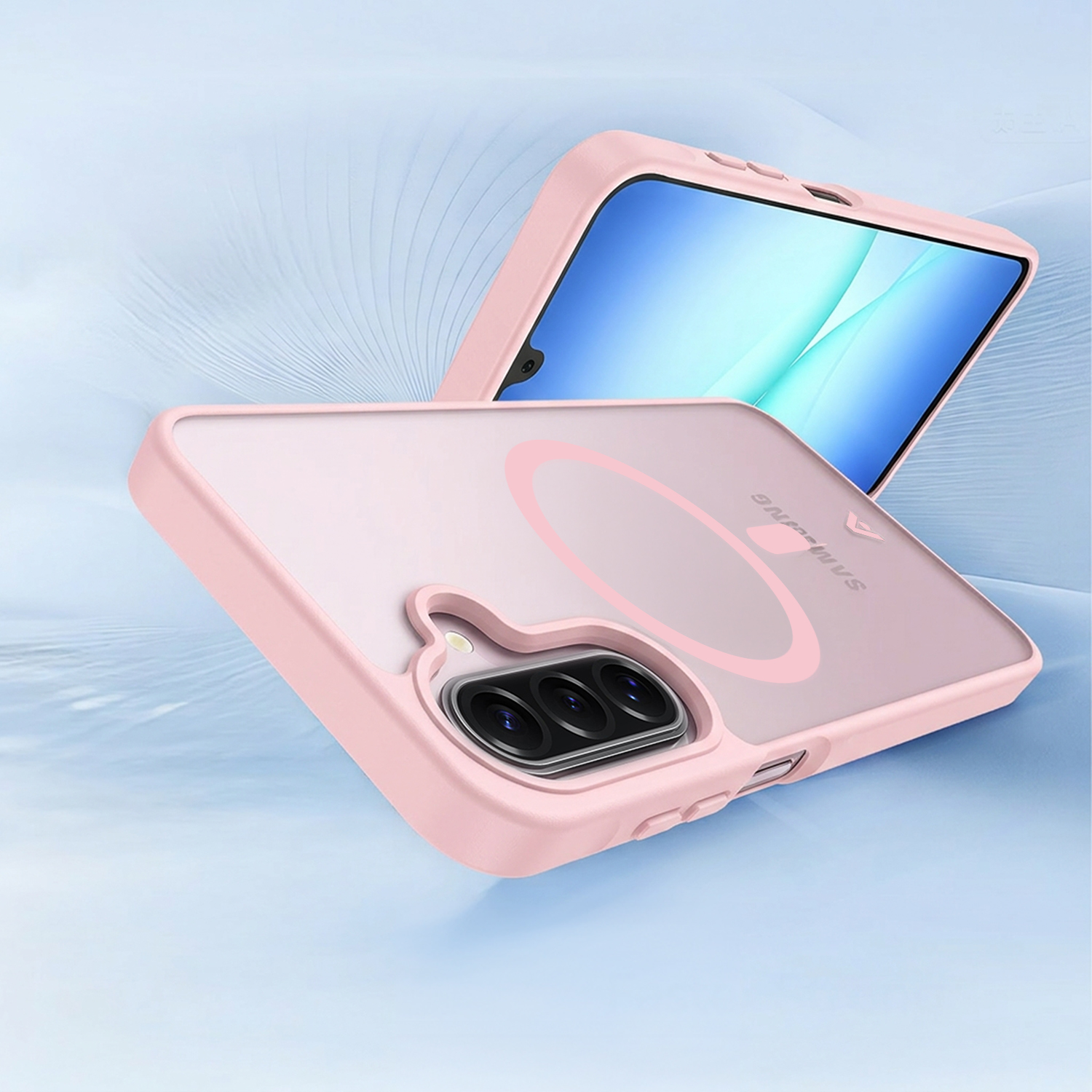 alkaya.| FROSTED Case Kompatibel mit MagSafe, Samsung A17 Pink