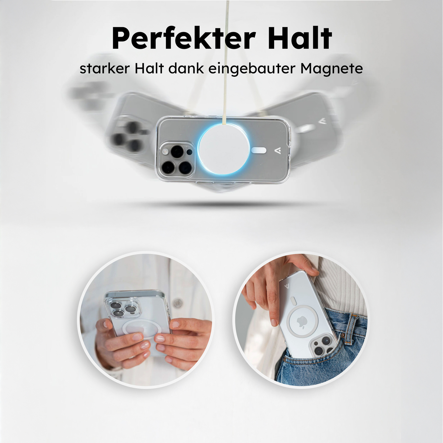 alkaya. | LUCID Clear Case kompatibel mit Magsafe transparent, iPhone 12 / 12 Pro