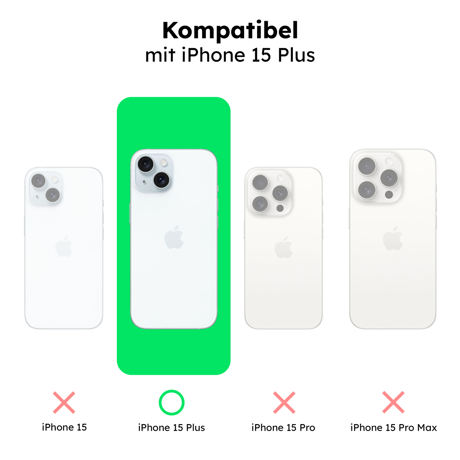 alkaya. | LUCID Silikon Case kompatibel mit Magsafe schwarz, iPhone 15 Plus