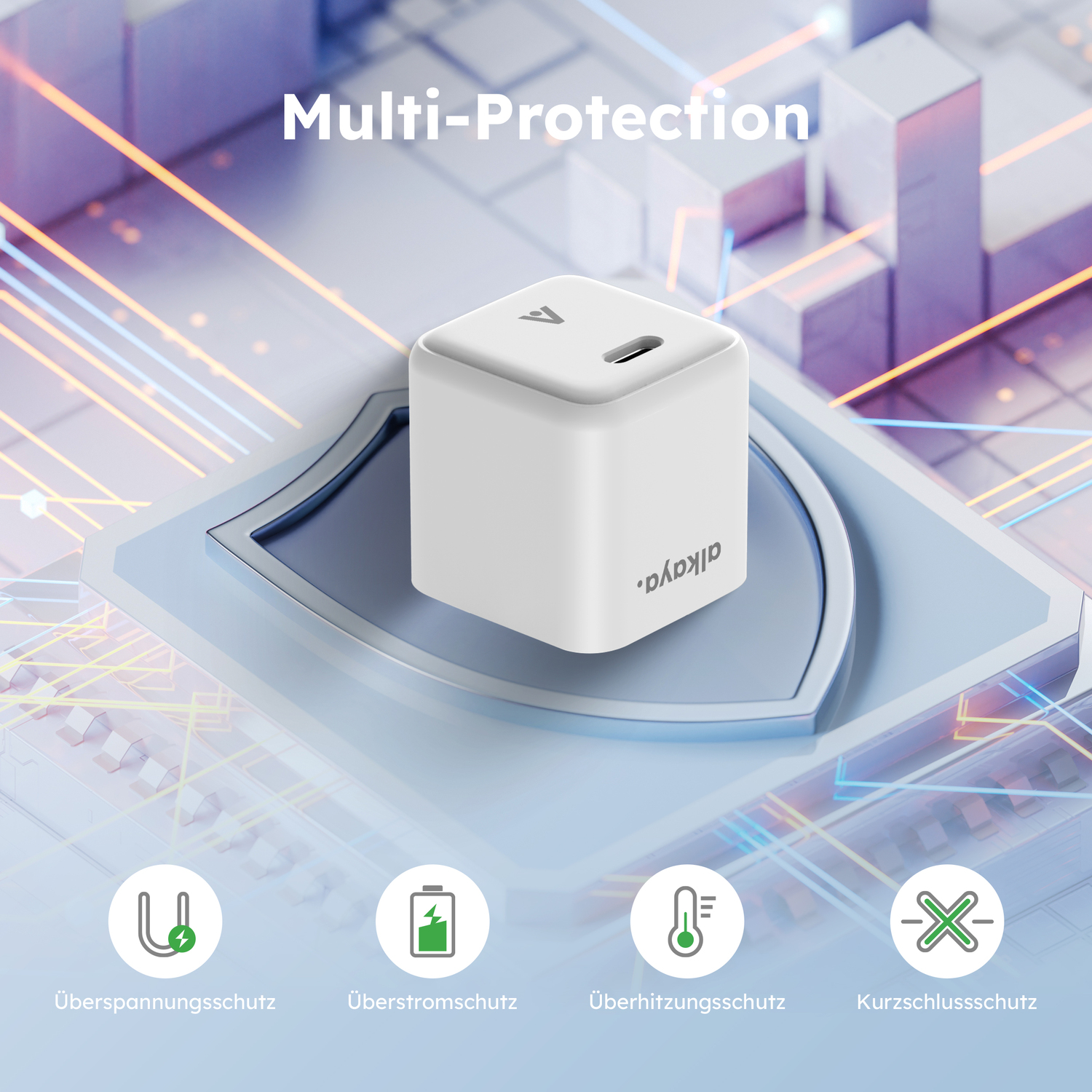 alkaya. | NEXUS | Ladegerät mit GaN Technologie | 20W weiß, USB C