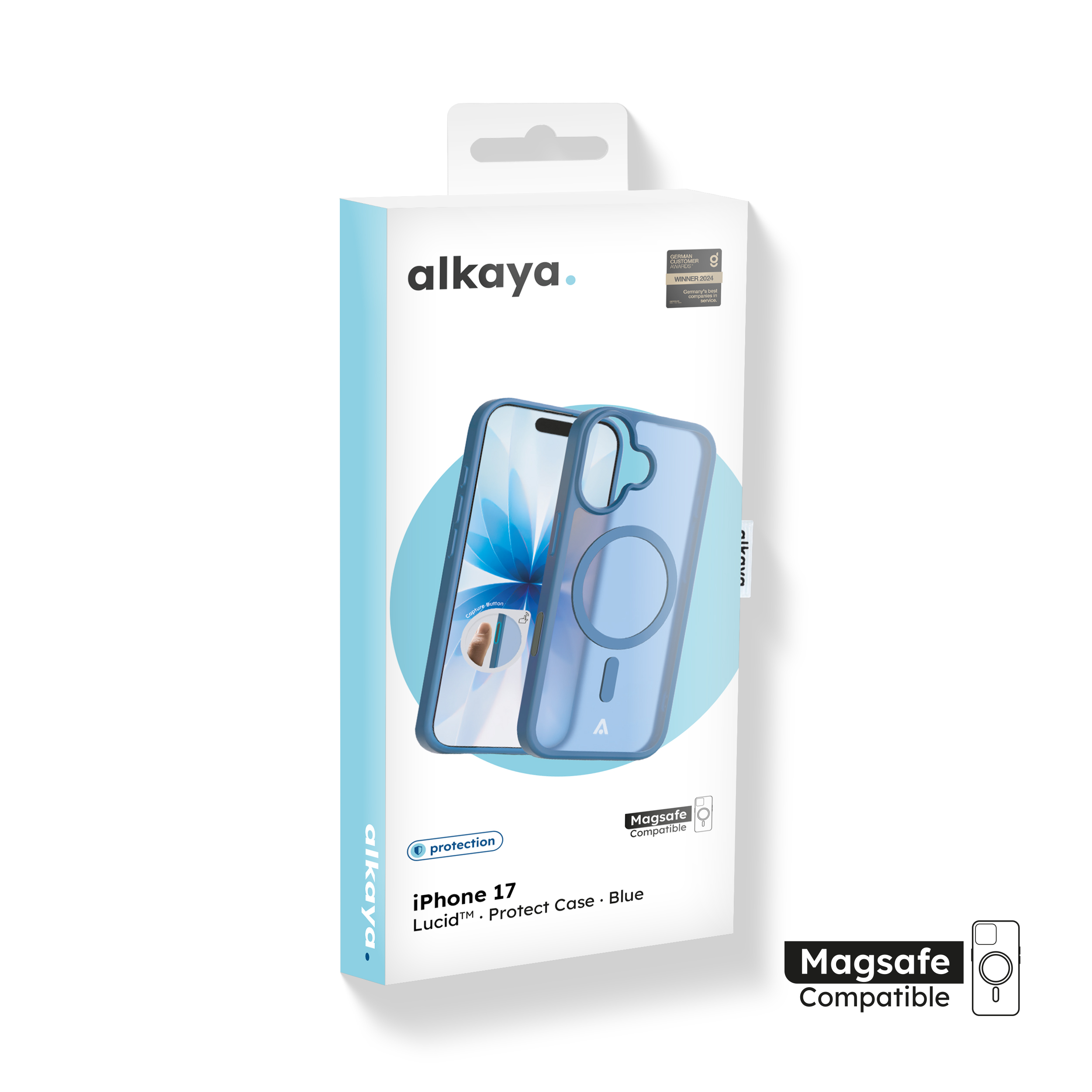 alkaya. | LUCID Protect Case kompatibel mit Magsafe blau, iPhone 17
