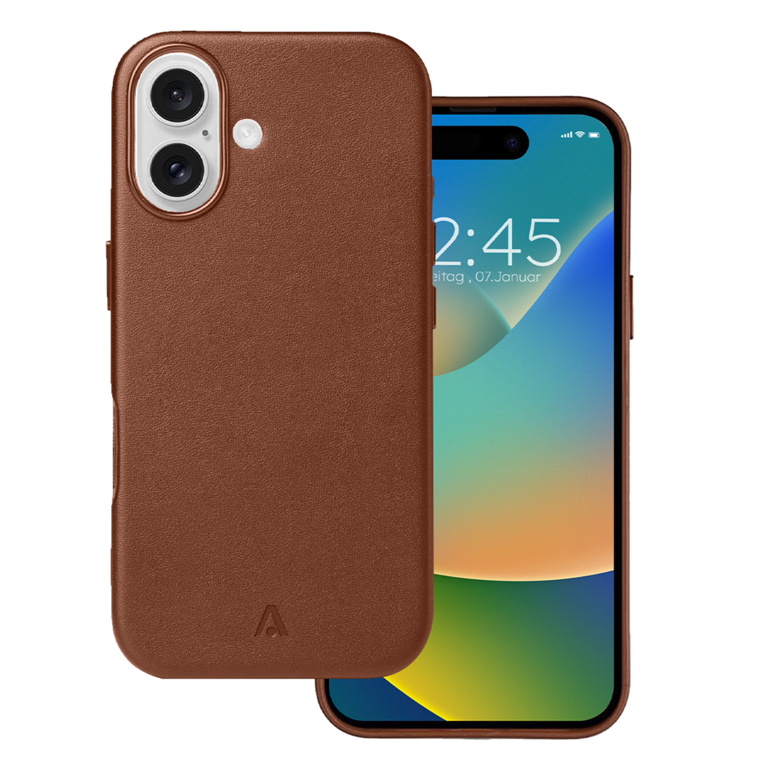 alkaya. | LUCID Pu Leather Case kompatibel mit Magsafe braun, iPhone 16