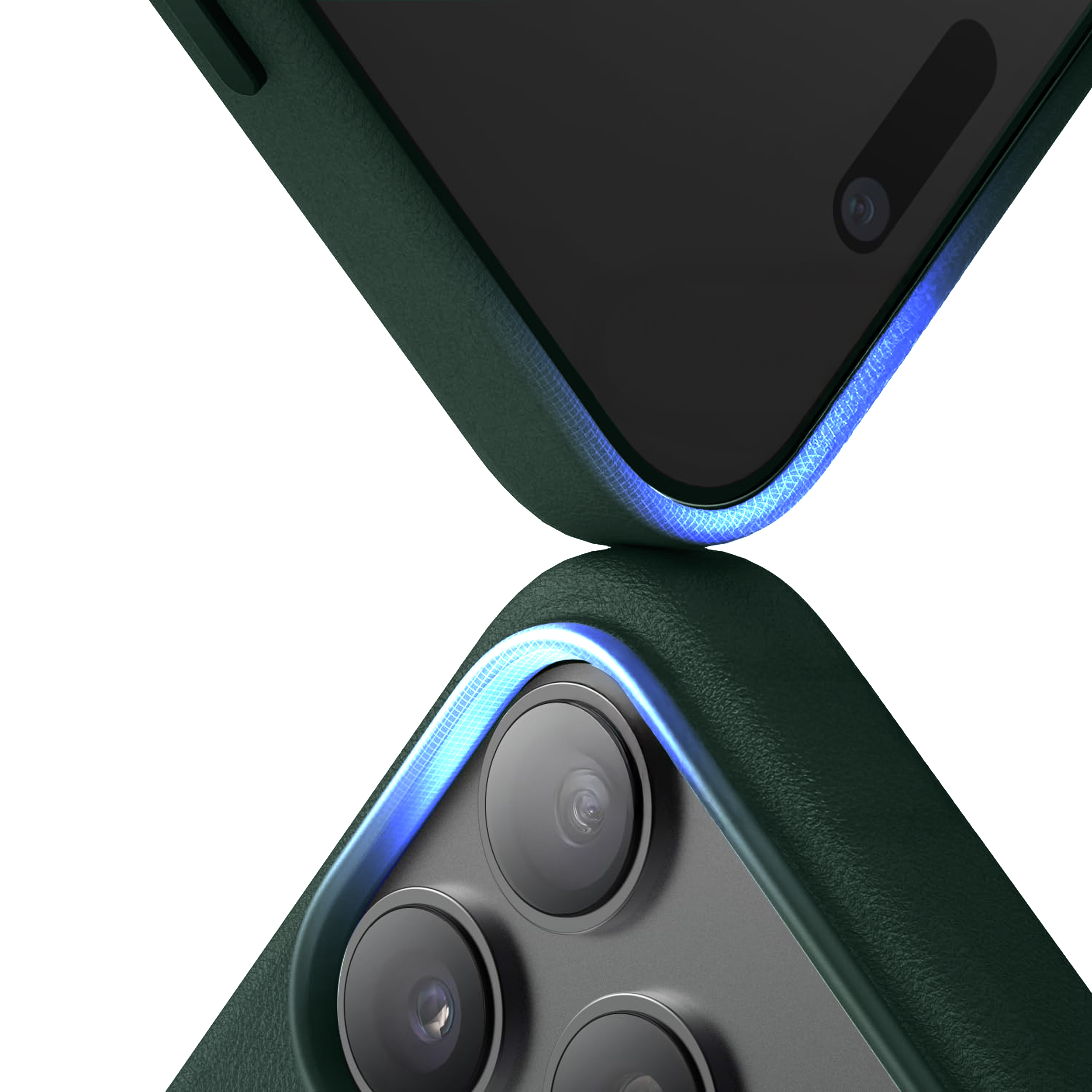 alkaya. | LUCID PU-Leder Case kompatibel mit Magsafe dunkelgrün, iPhone 17 Pro Max