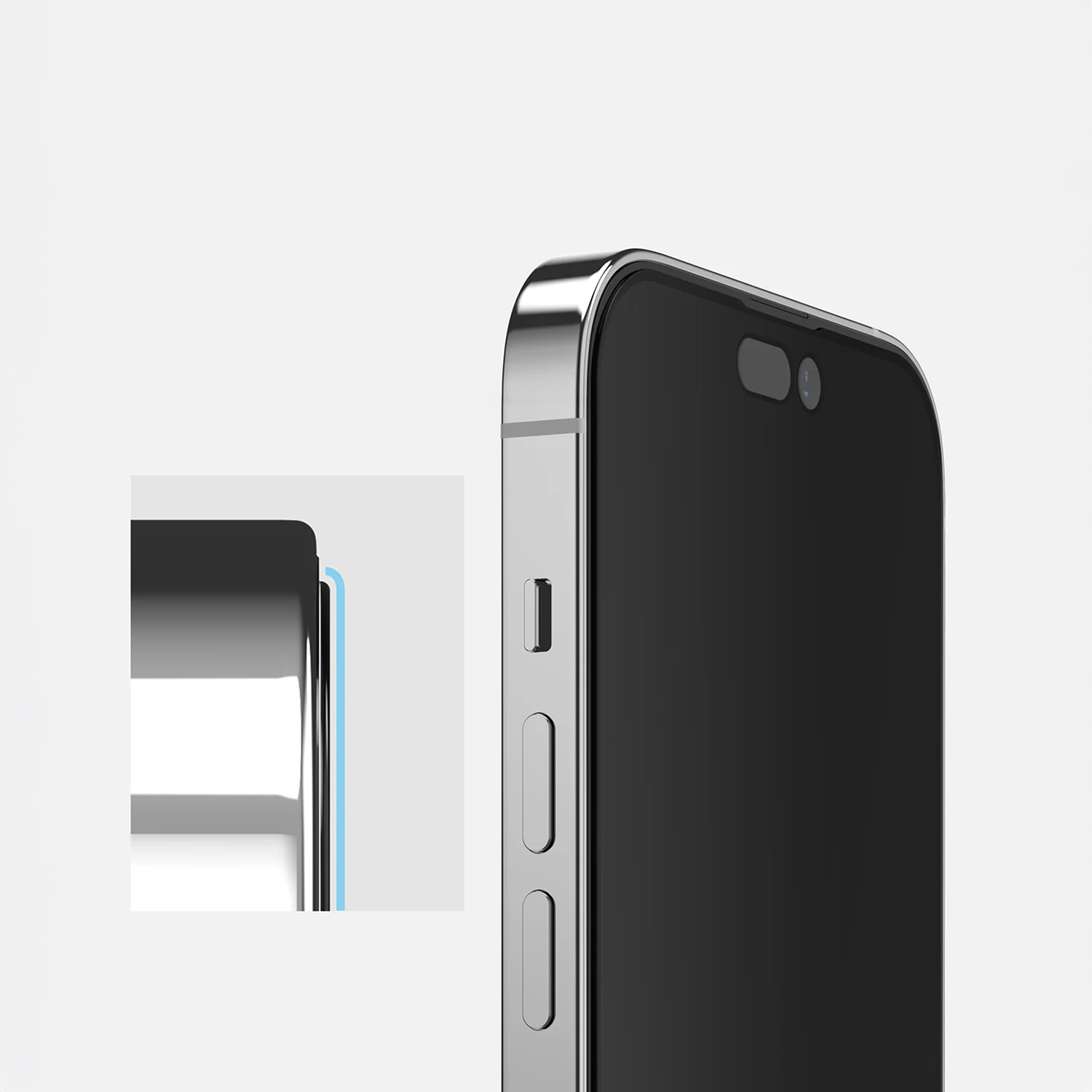 alkaya. | A Shield | Display-Sichtschutzglas | 3D Full Cover | Privacy, iPhone 14 Pro