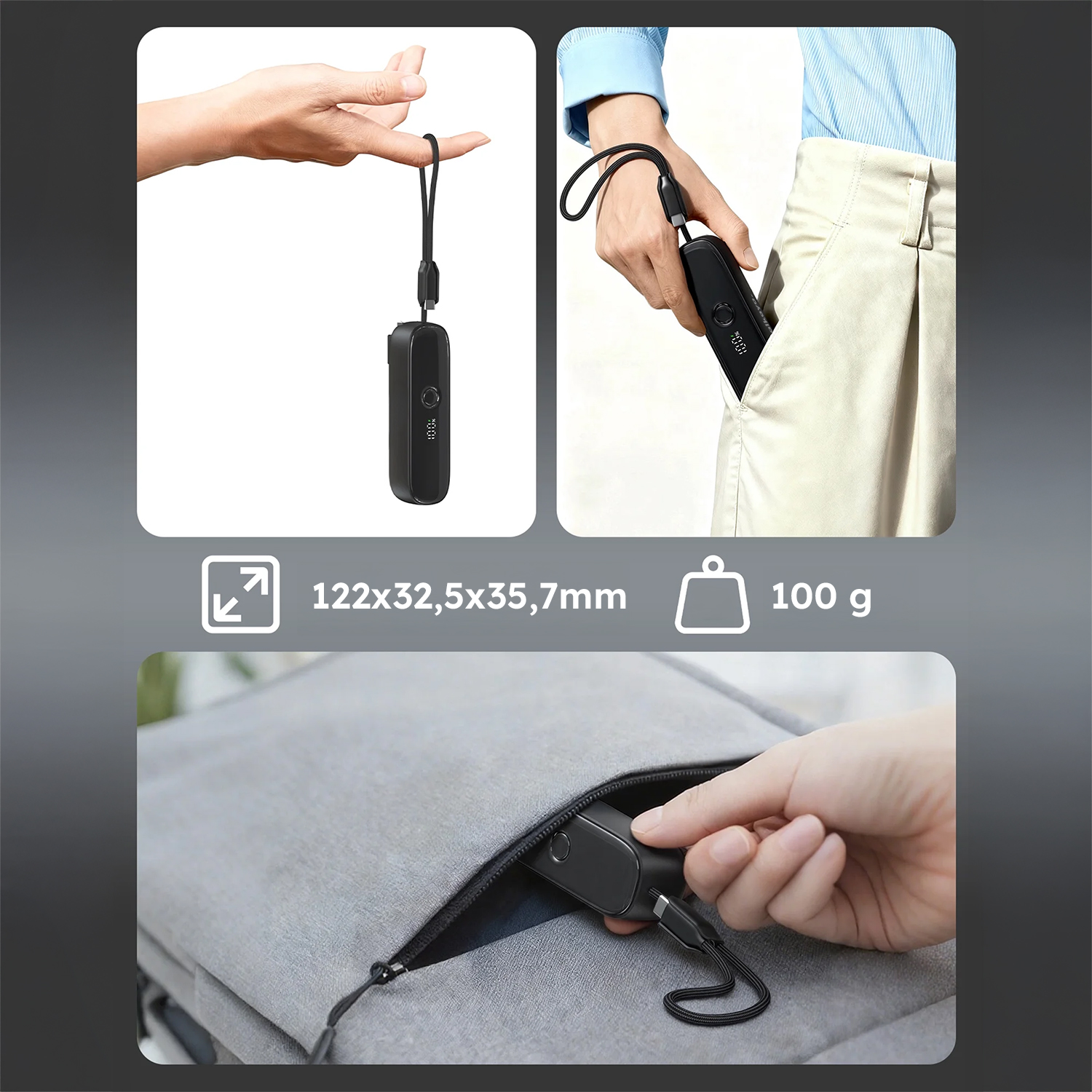 alkaya. | Hybrid Charger 5.000 mAh Powerbank mit Stecker 2in1 & Wall Charger, USB-C 22W Super Fast Charging