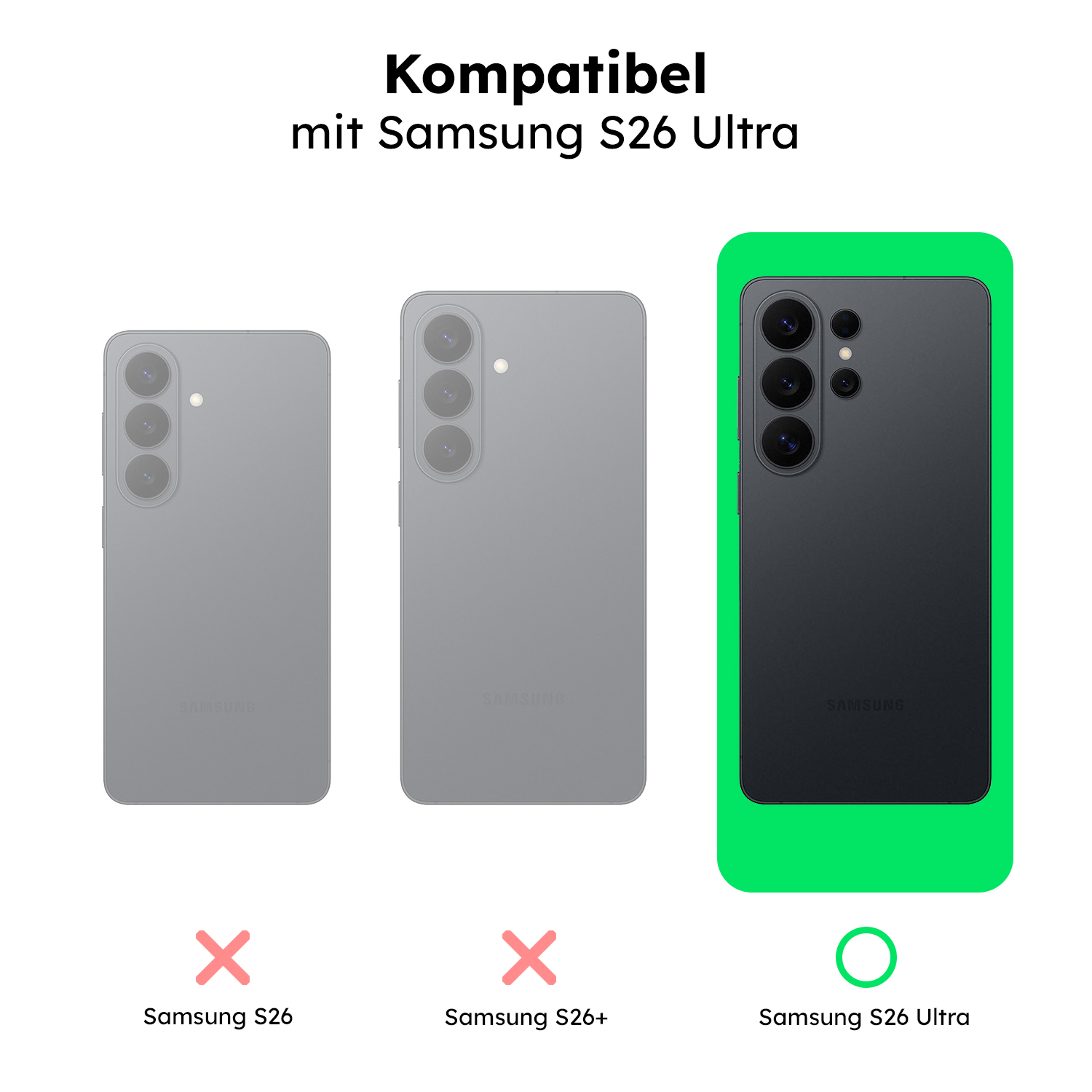 alkaya. | LUCID Clear Case kompatibel mit Magsafe, Samsung S26 Ultra transparent