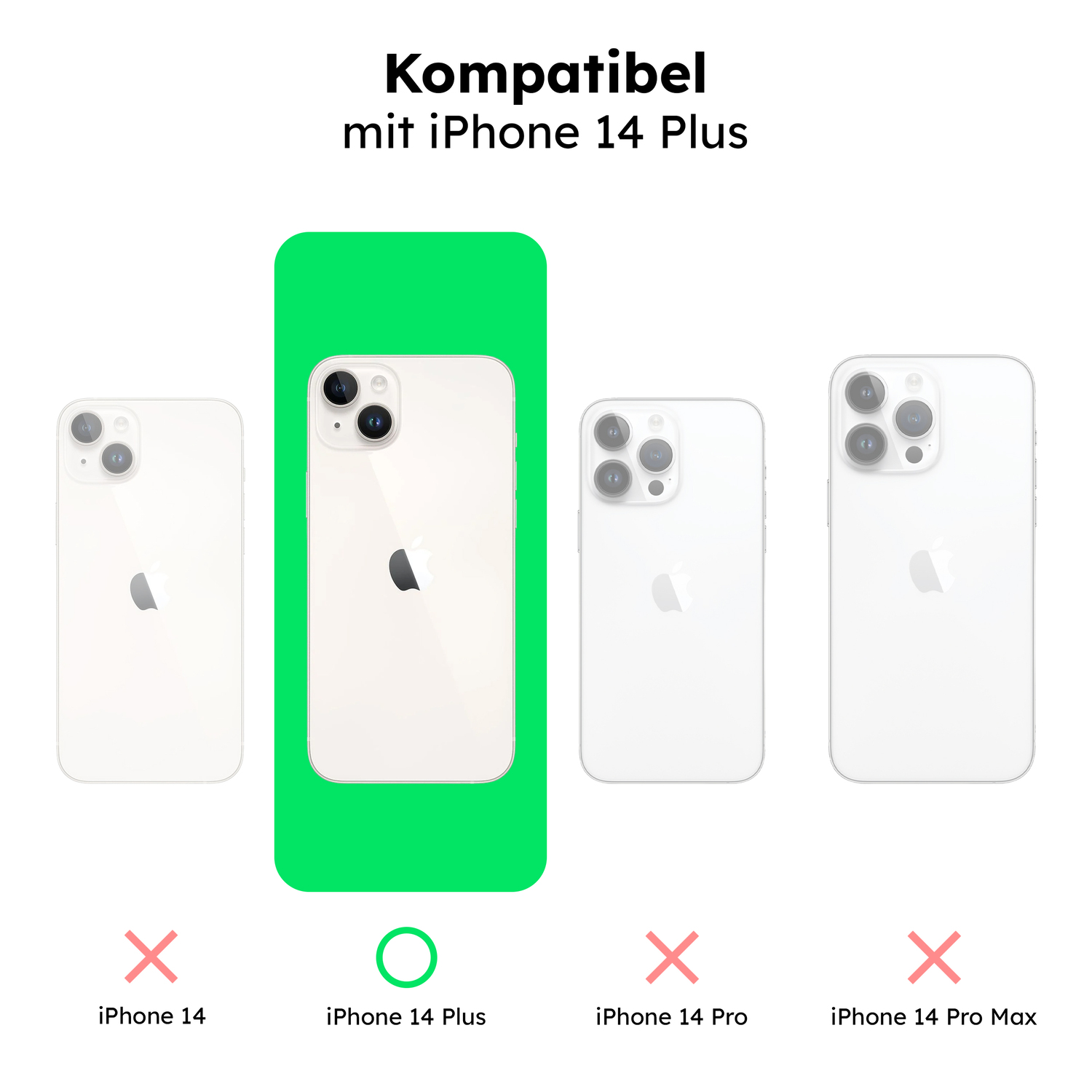 alkaya. | LUCID Clear Case kompatibel mit Magsafe transparent, iPhone 14 Plus