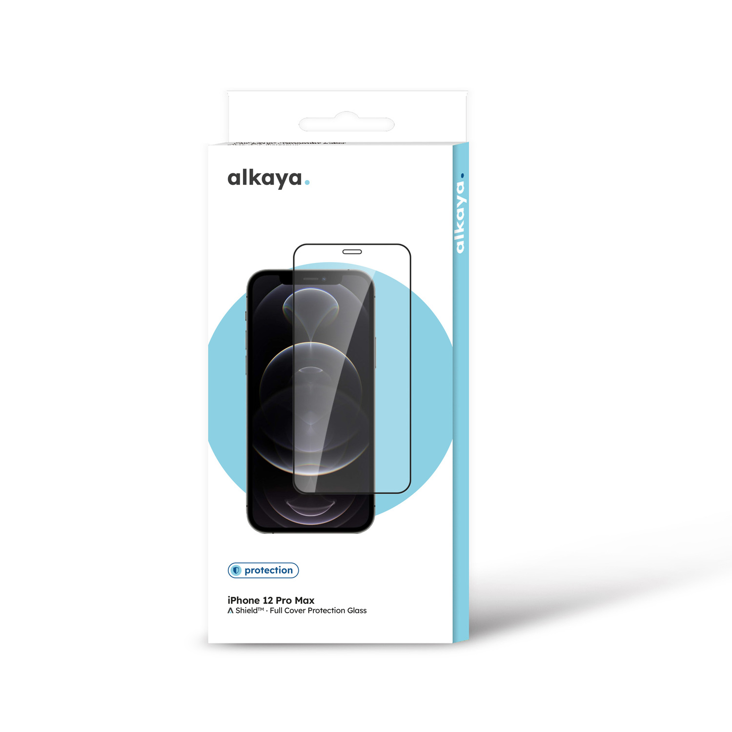 alkaya. | A Shield | Displayschutzglas | 3D Full Cover transparent, iPhone 12Pro Max