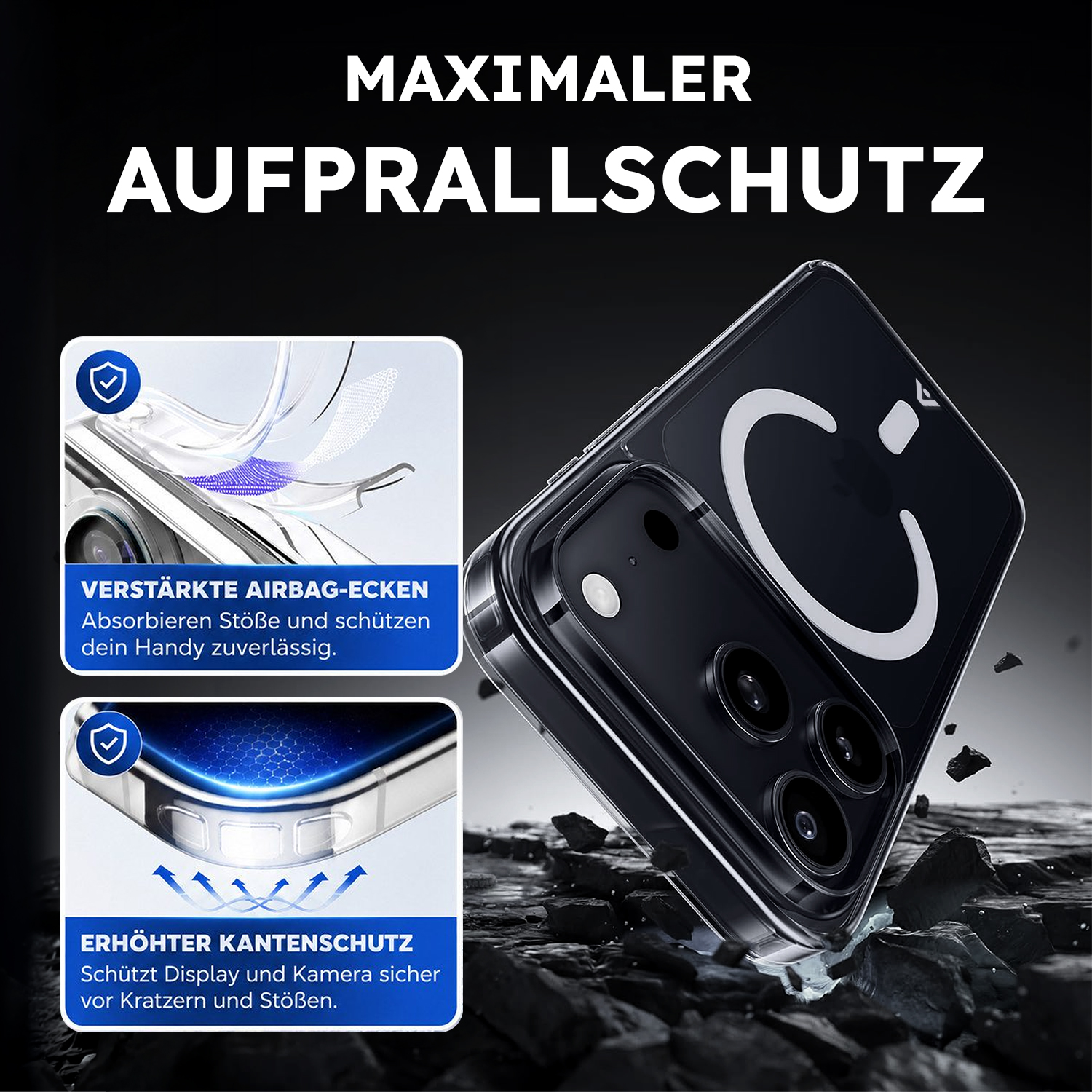 alkaya. | LUCID Clear Case kompatibel mit Magsafe transparent, iPhone 18 Pro
