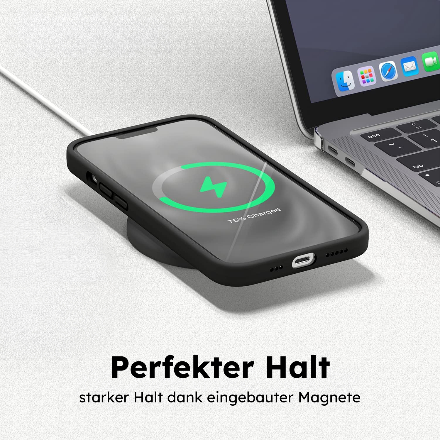 alkaya. | LUCID Silikon Case kompatibel mit Magsafe schwarz, iPhone 15 Plus