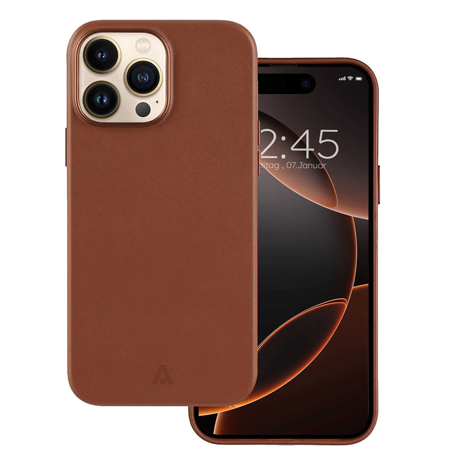 alkaya. | LUCID Pu Leather Case kompatibel mit Magsafe braun, iPhone 16 Pro