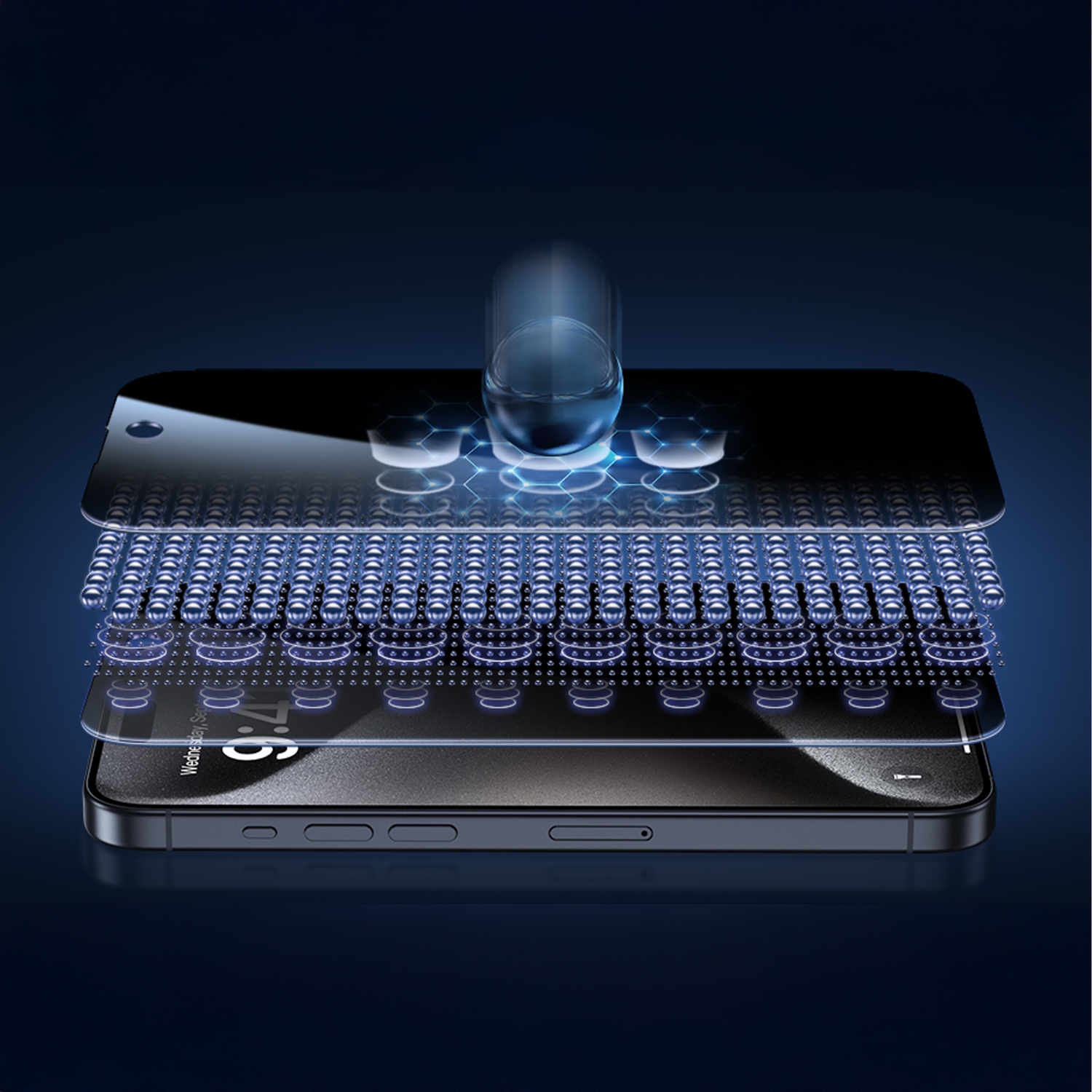 alkaya. | A Shield | Display-Sichtschutzglas | 3D Full Cover | Privacy, iPhone 15 Pro