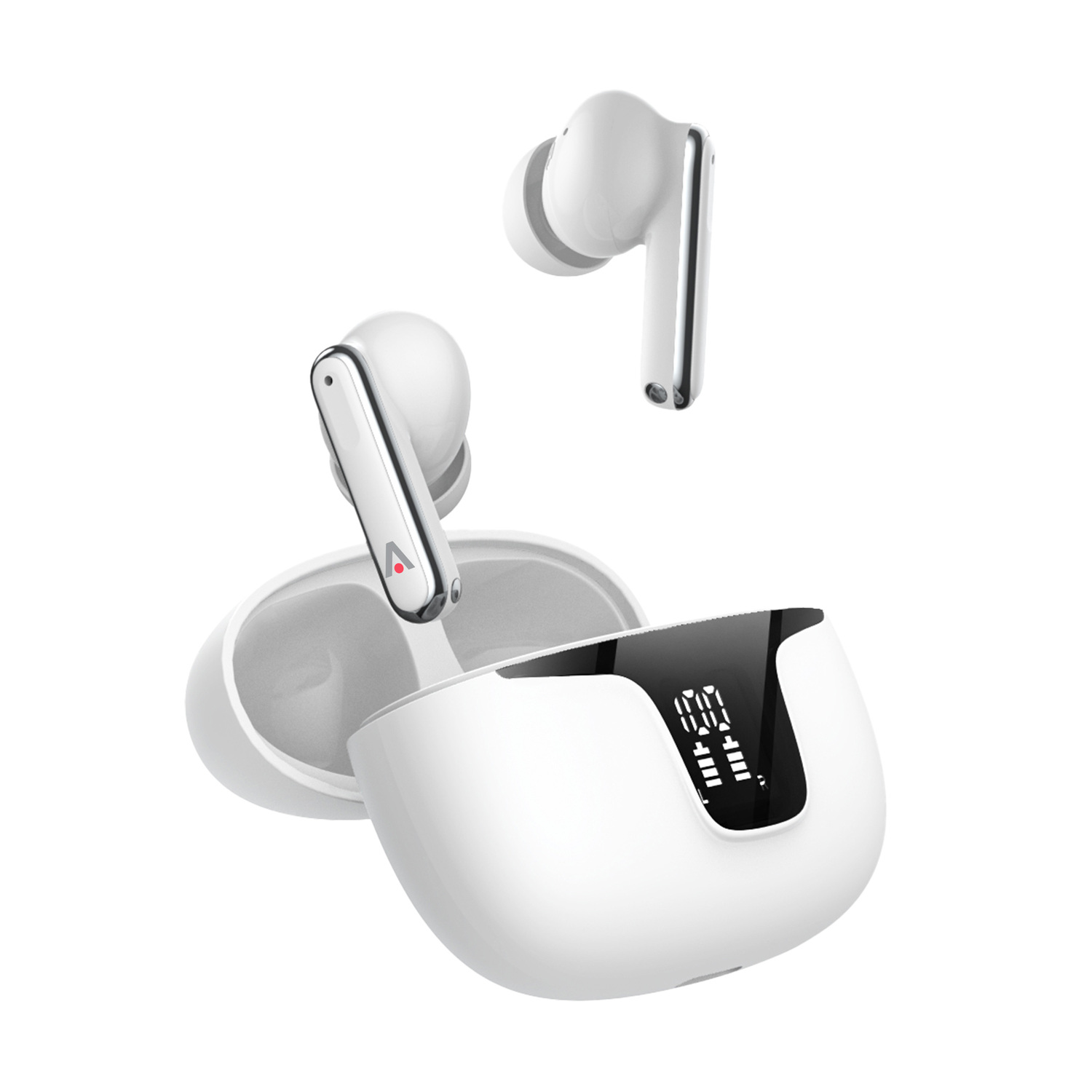 alkaya. | A Buds Quantum Sound | Bluetooth Kopfhörer | Display mit Ladestatus Weiß