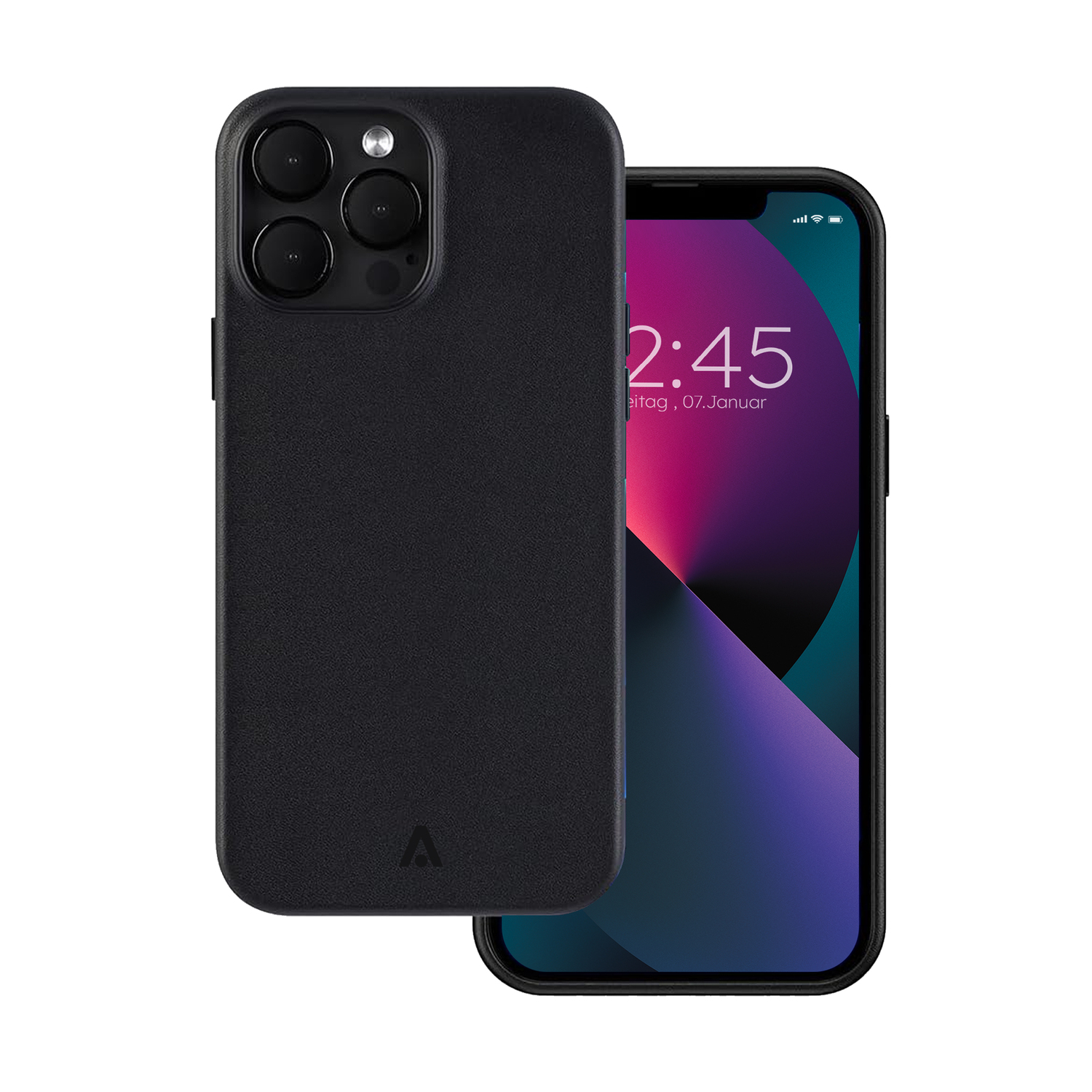 alkaya. | LUCID Pu Leather Case kompatibel mit Magsafe schwarz, iPhone 15 Pro