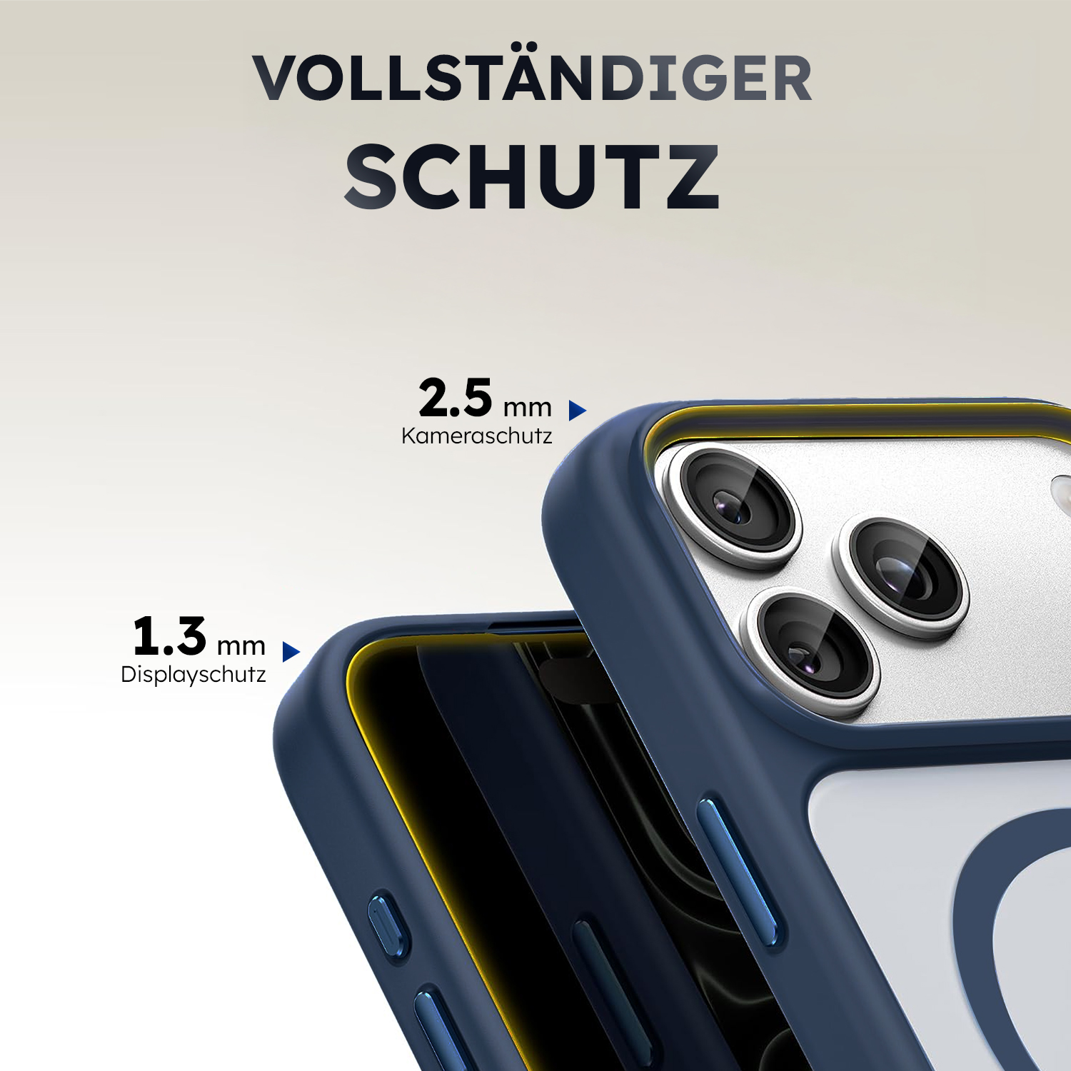 alkaya. | LUCID FROSTED Case kompatibel mit Magsafe blau, iPhone 17 Pro Max/18 Pro Max