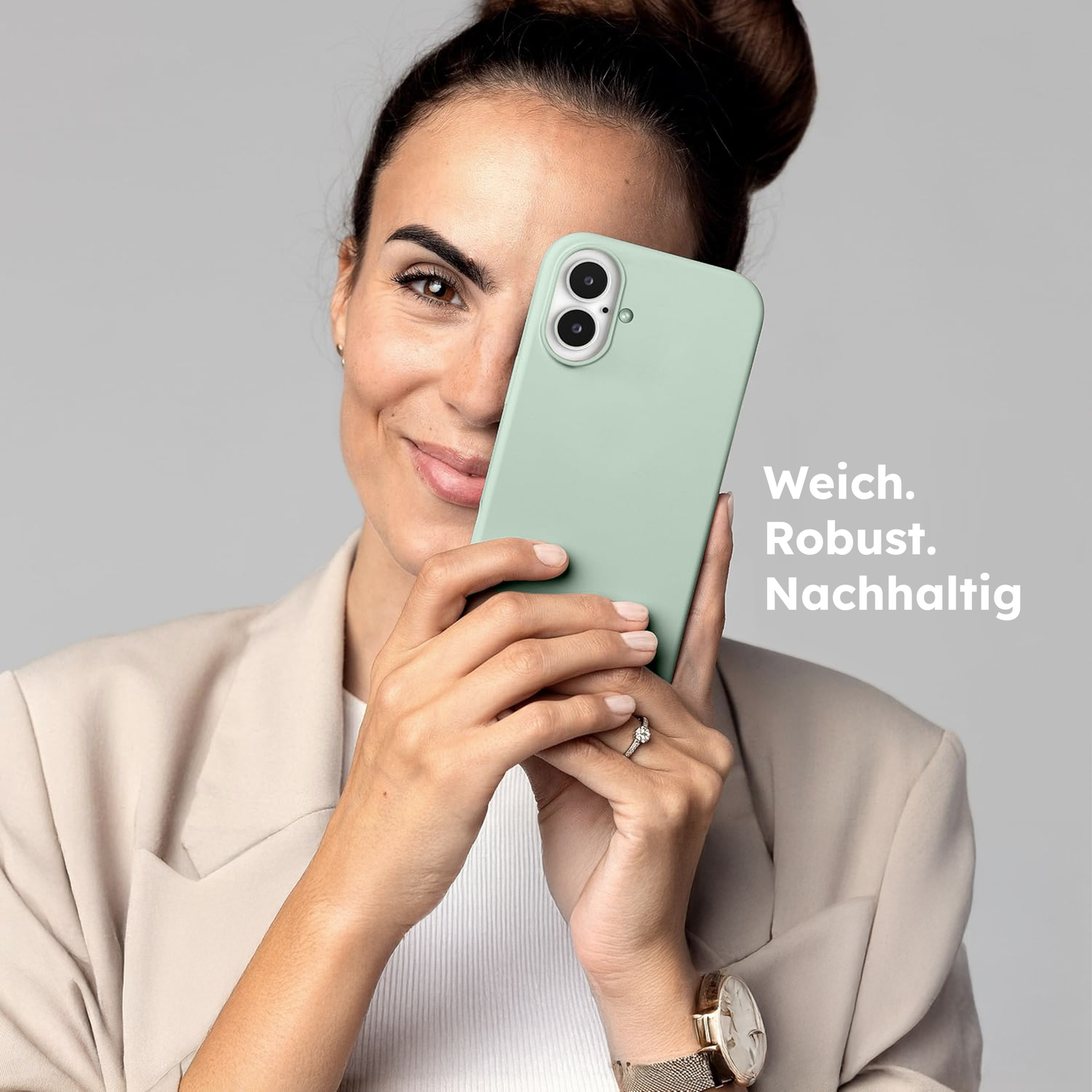 alkaya. | LUCID Silikon Case kompatibel mit Magsafe Mint Grün, iPhone 16