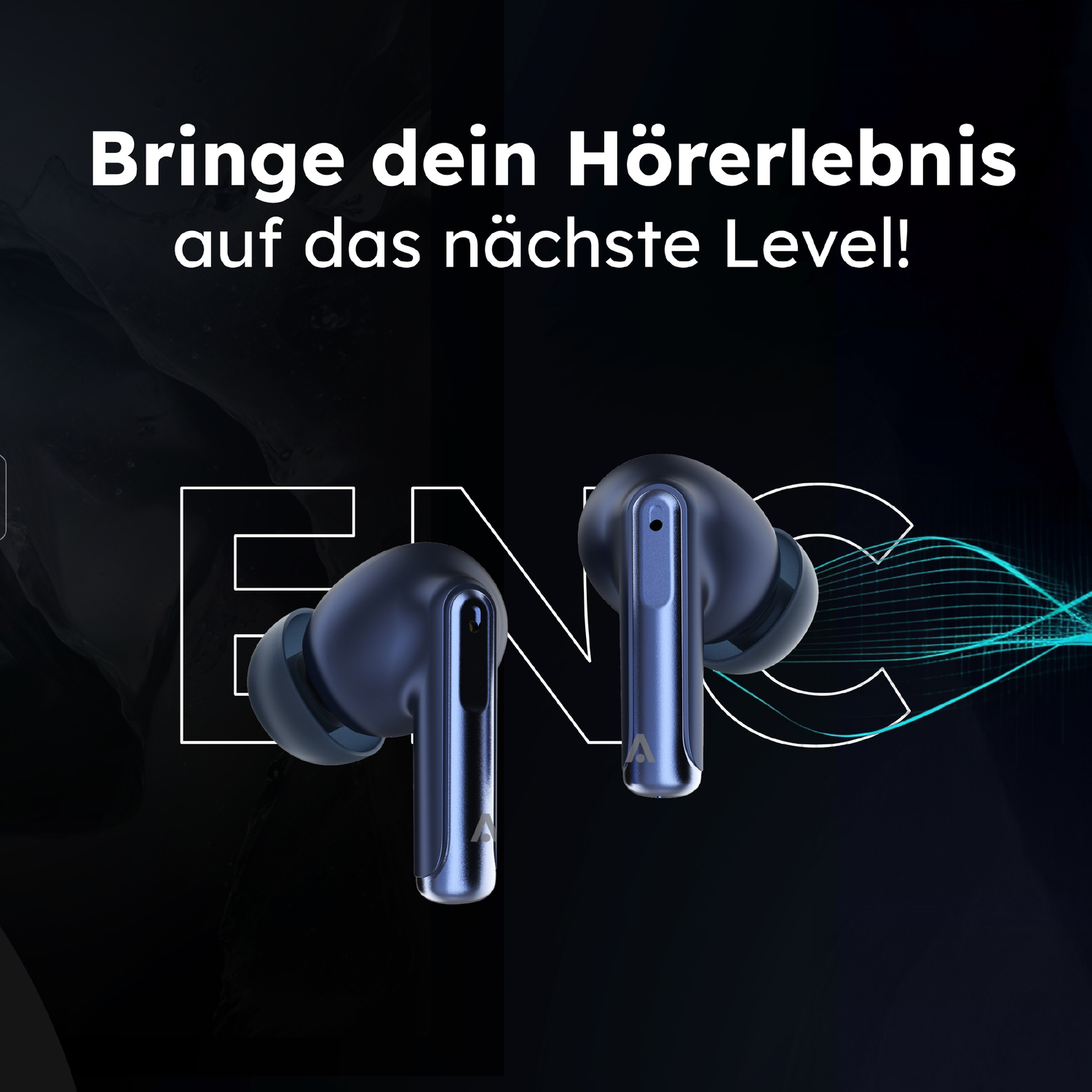alkaya. | A Buds Pro Quantum Sound | Bluetooth Kopfhörer | blau Induktives Laden