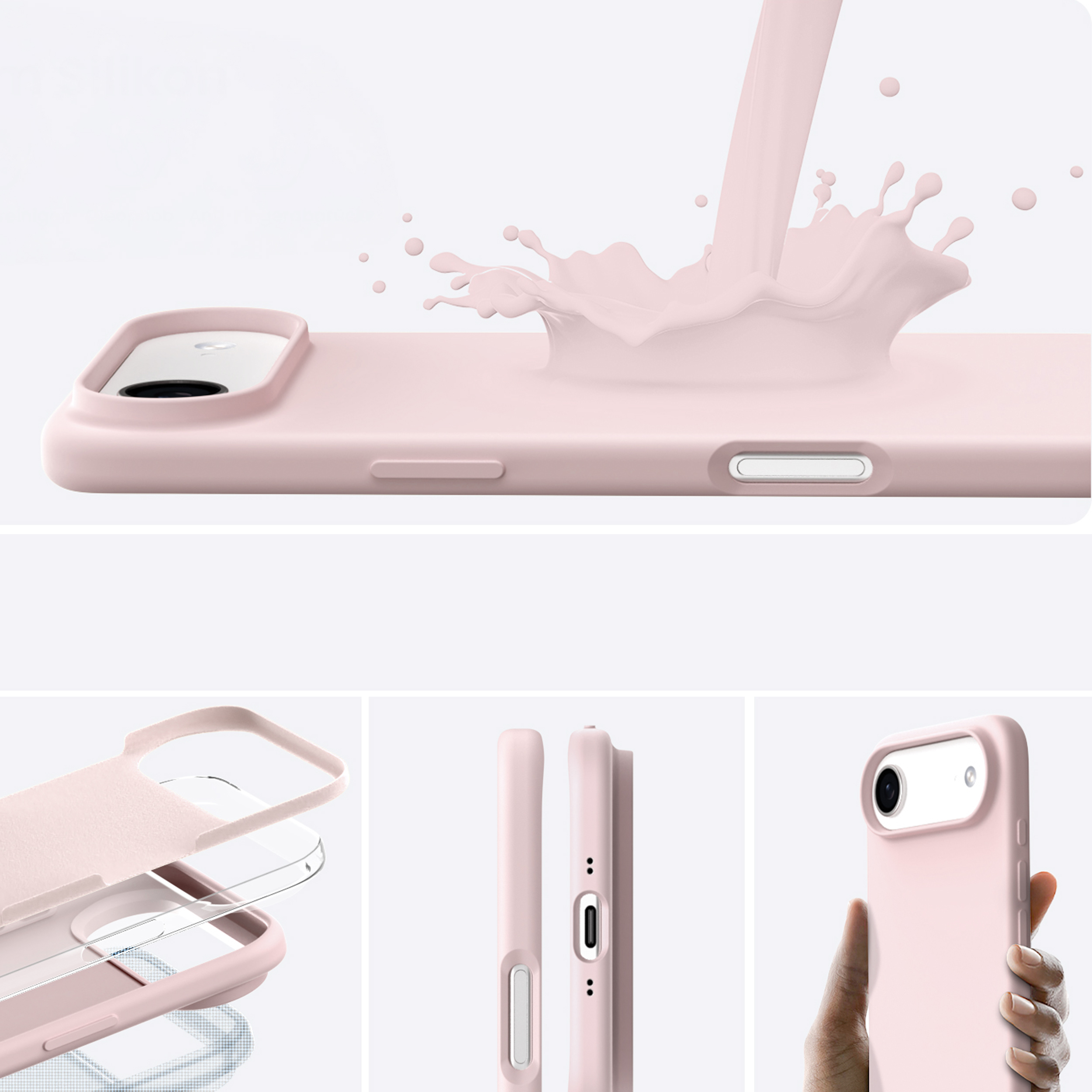 alkaya. | LUCID Silikon Case kompatibel mit Magsafe pink, iPhone 17 Air