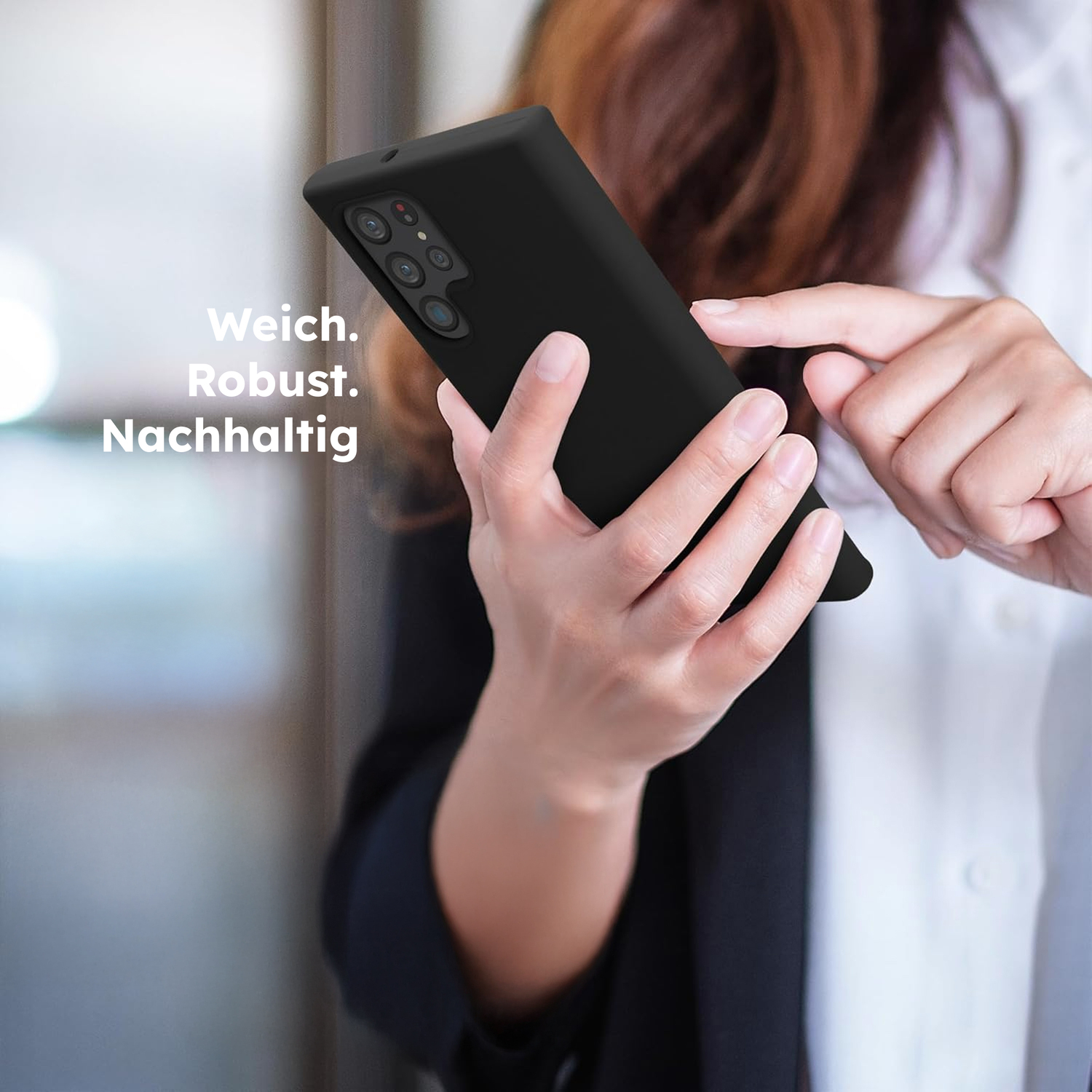 alkaya. | LUCID Silikon Case kompatibel mit Magsafe schwarz, Samsung S22 Ultra