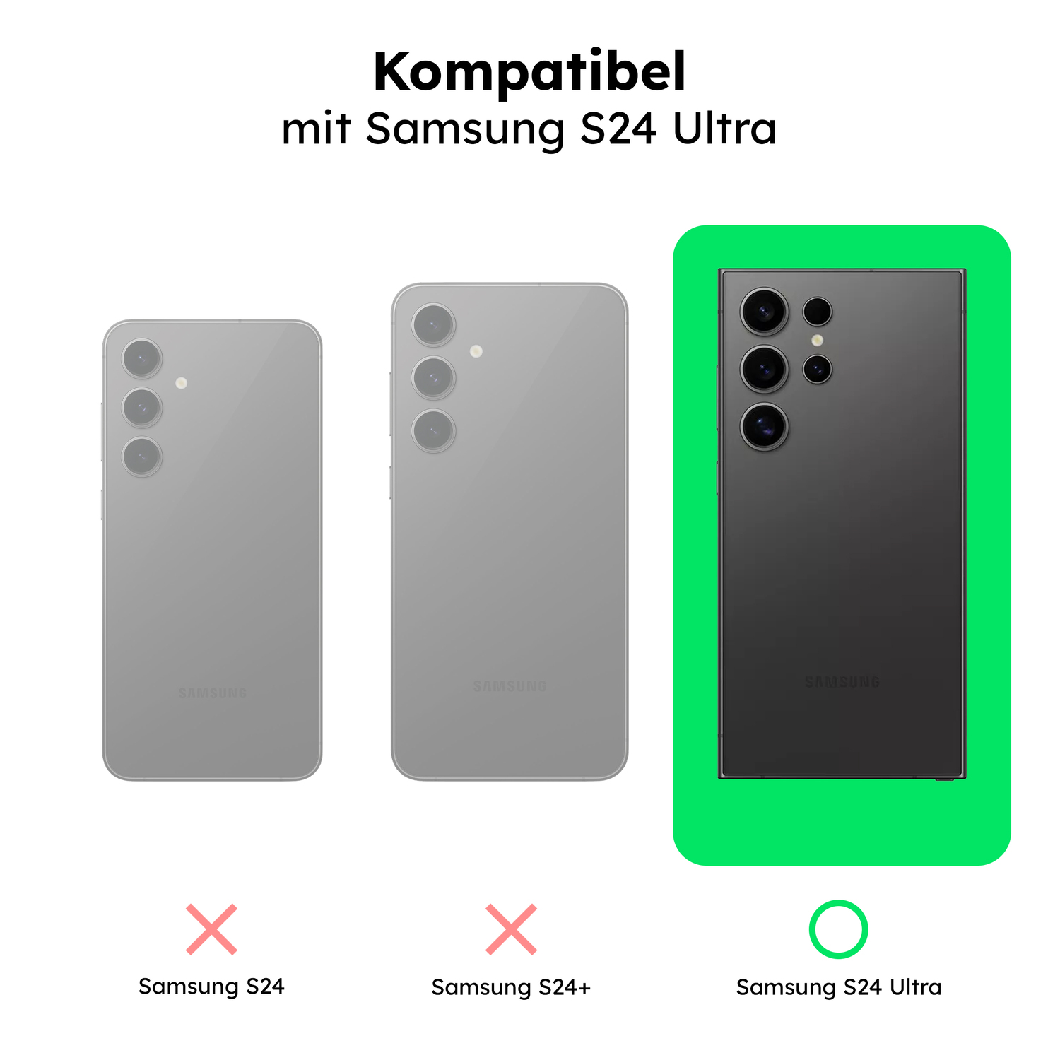 alkaya. | LUCID Clear Case kompatibel mit Magsafe transparent, Samsung S24 Ultra