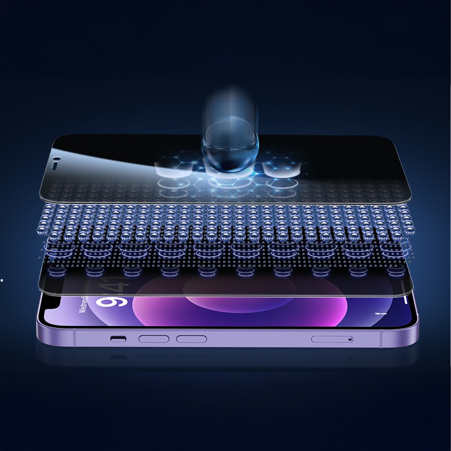 alkaya. | A Shield | Display-Sichtschutzglas | 3D Full Cover | Privacy, iPhone 12 Pro Max