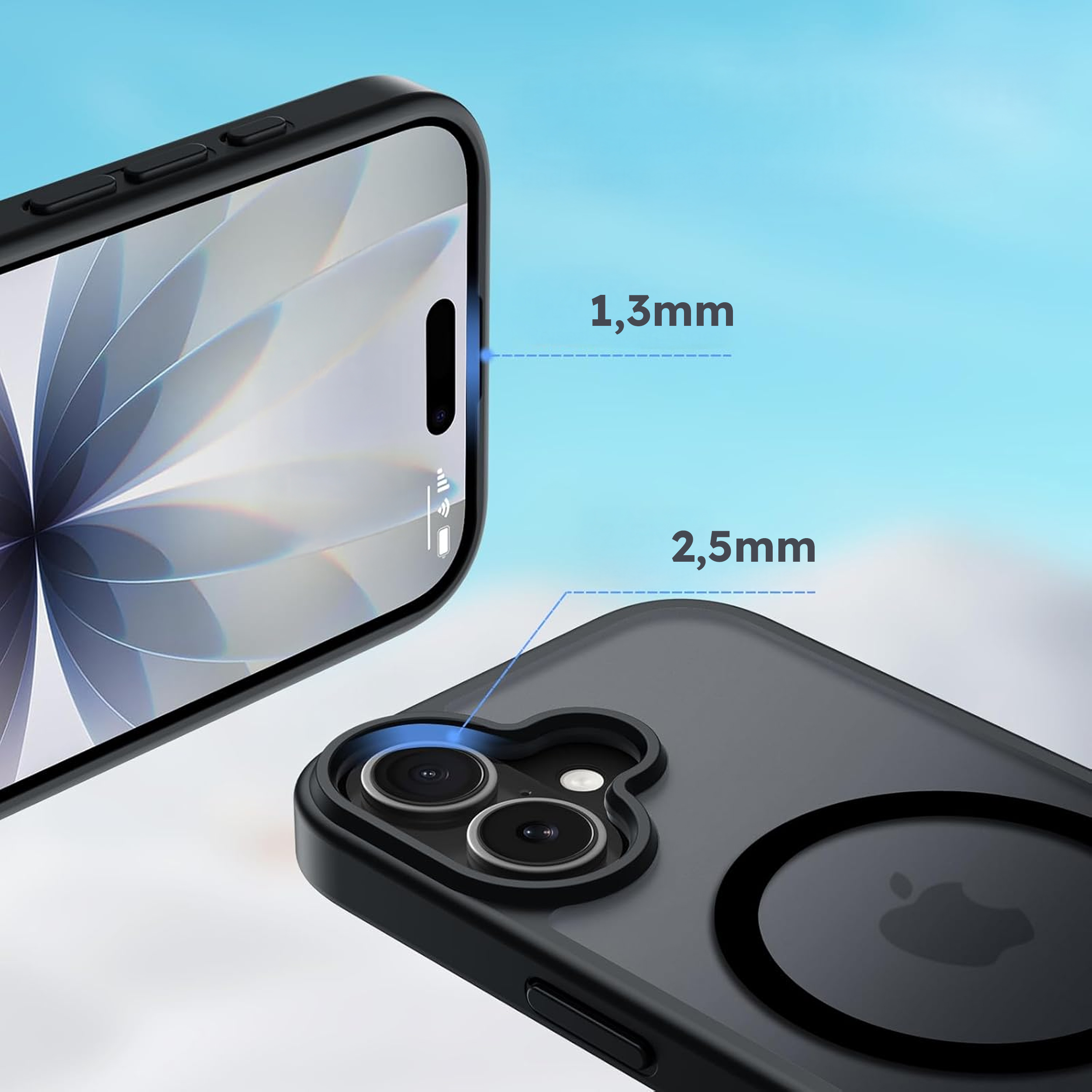 alkaya. | LUCID Protect Case kompatibel mit Magsafe schwarz, iPhone 17