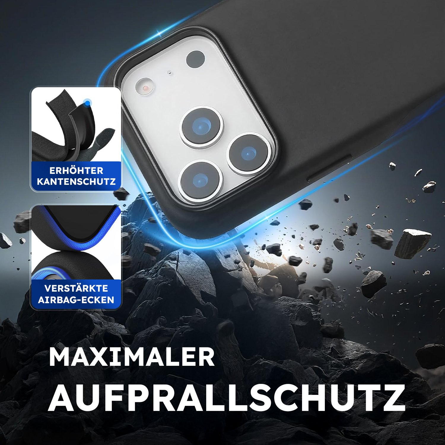 alkaya. | LUCID PU-Leder Case kompatibel mit Magsafe schwarz, iPhone 18 Pro/17 Pro