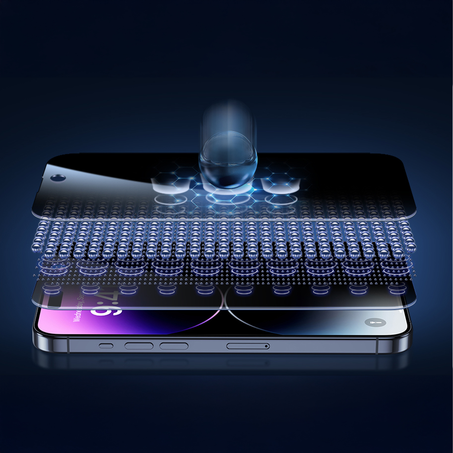 alkaya. | A Shield | Display-Sichtschutzglas | 3D Full Cover | Privacy, iPhone 14 Pro