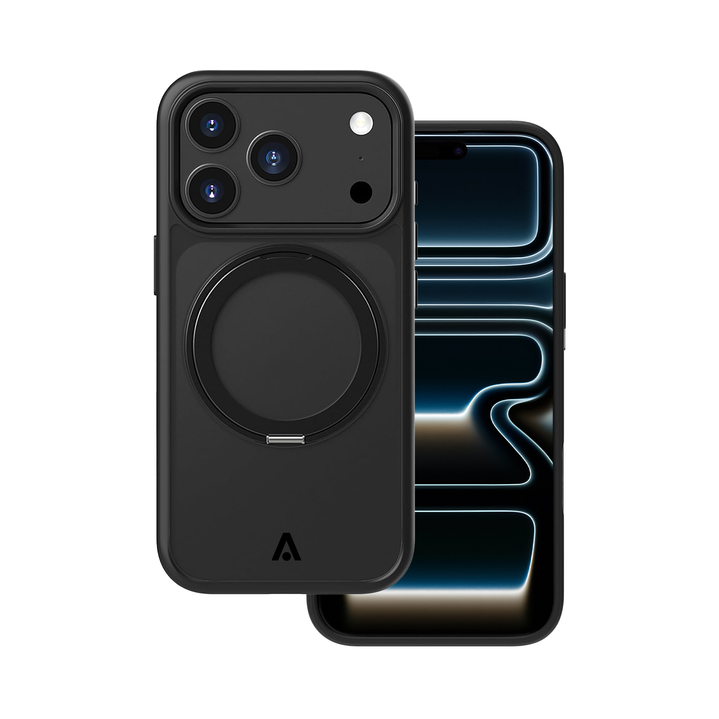 alkaya. | LUCID 360 FlexStand Case kompatibel mit Magsafe schwarz, iPhone 17 Pro