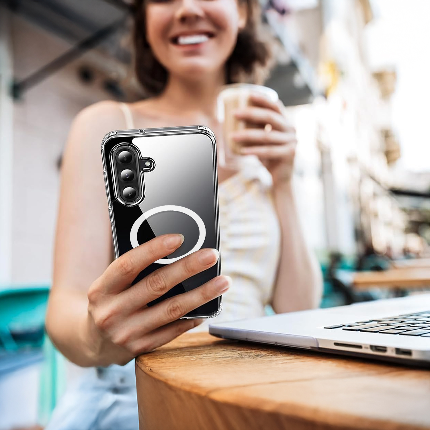 alkaya. | LUCID Clear Case kompatibel mit Magsafe, Samsung A57 transparent