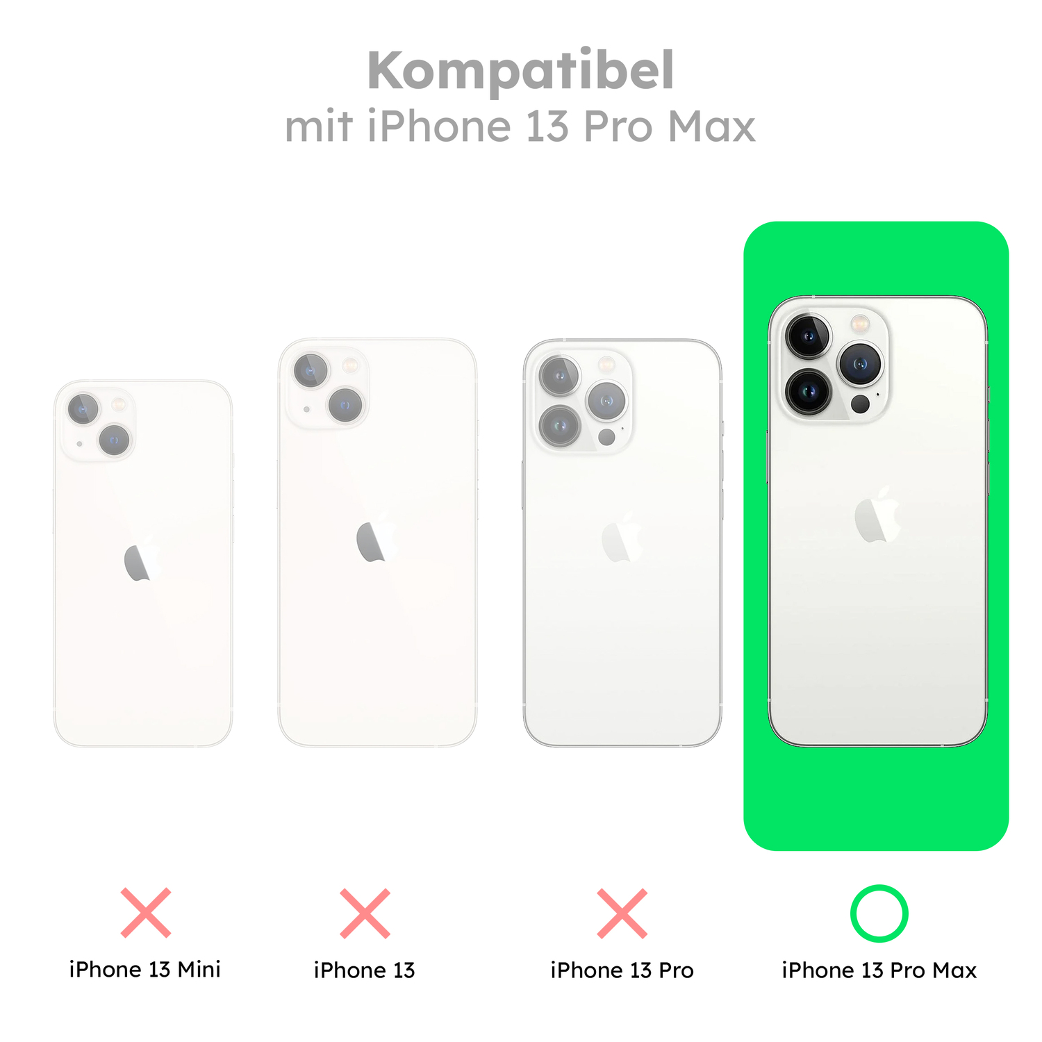 alkaya. | LUCID Silikon Case kompatibel mit Magsafe schwarz, iPhone 13 Pro Max