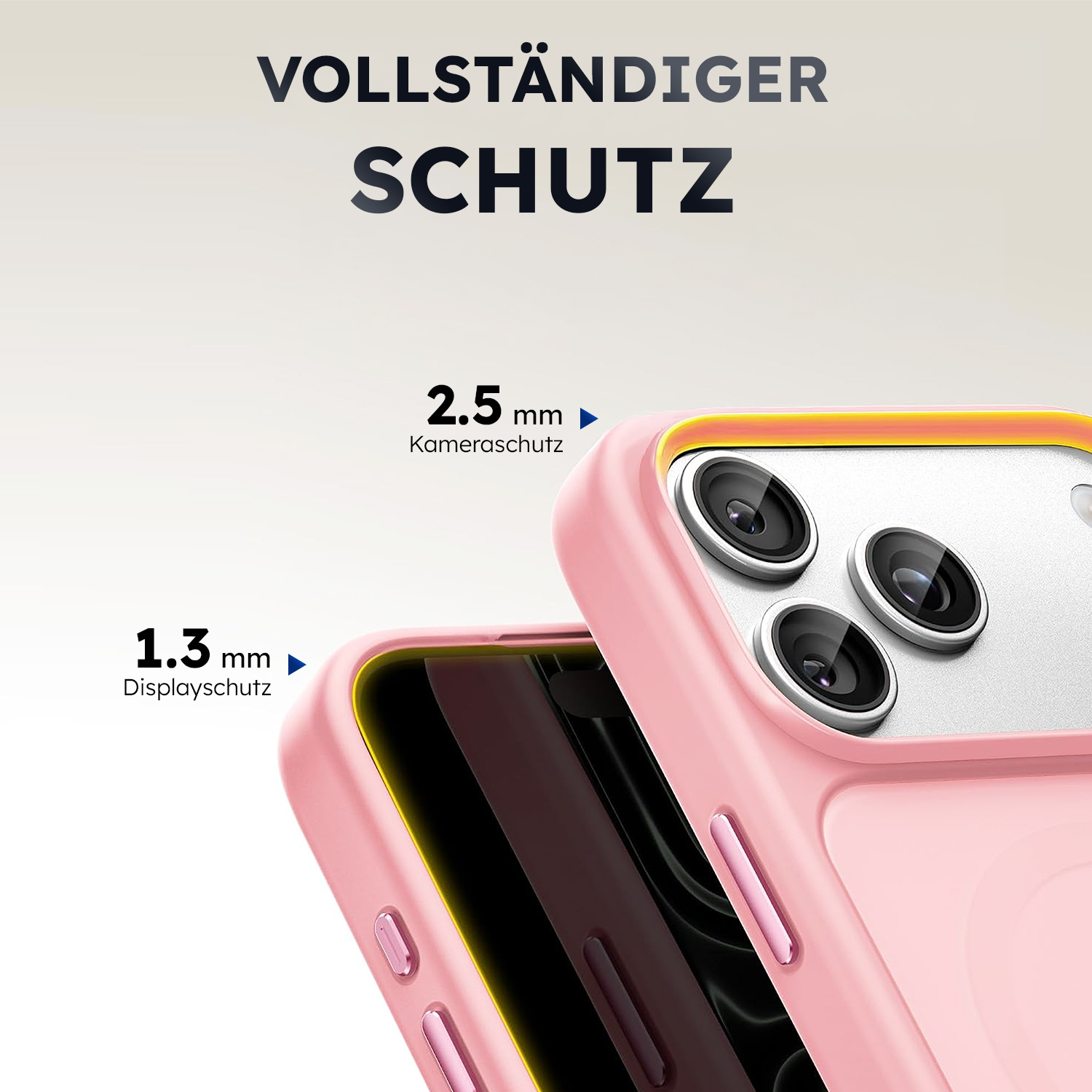 alkaya. | LUCID FROSTED Case kompatibel mit Magsafe pink, iPhone 17 Pro Max/18 Pro Max