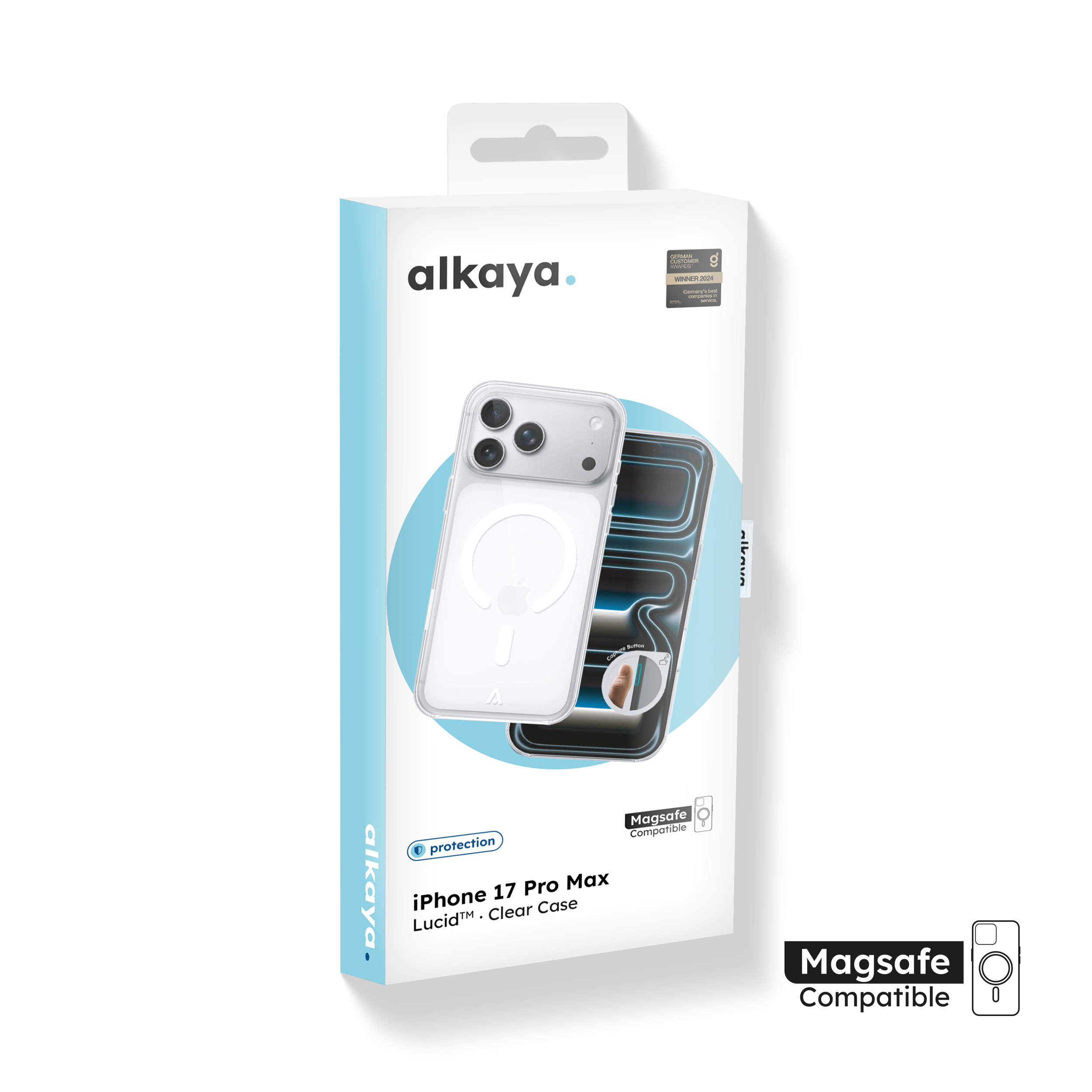 alkaya. | LUCID Clear Case kompatibel mit Magsafe transparent, iPhone 17 Pro Max