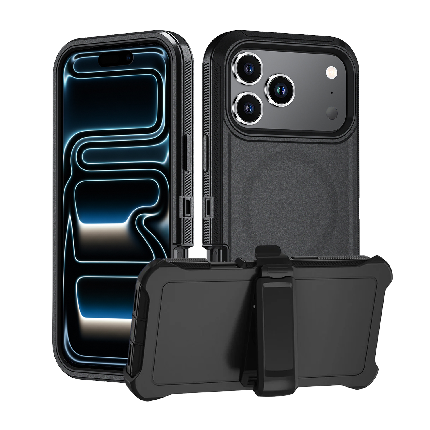 alkaya. | LUCID G-HAN MILITARY Case kompatibel mit Magsafe iPhone 18 Pro/17 Pro, schwarz