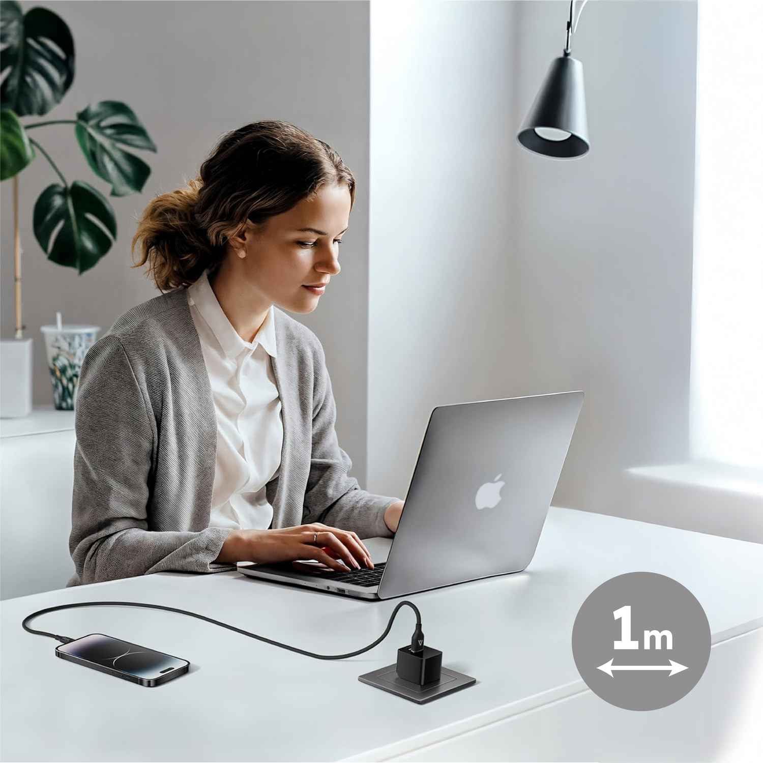 alkaya. | Speed Flex | Datenkabel | Silikon | USB C+C Schwarz, 1 Meter