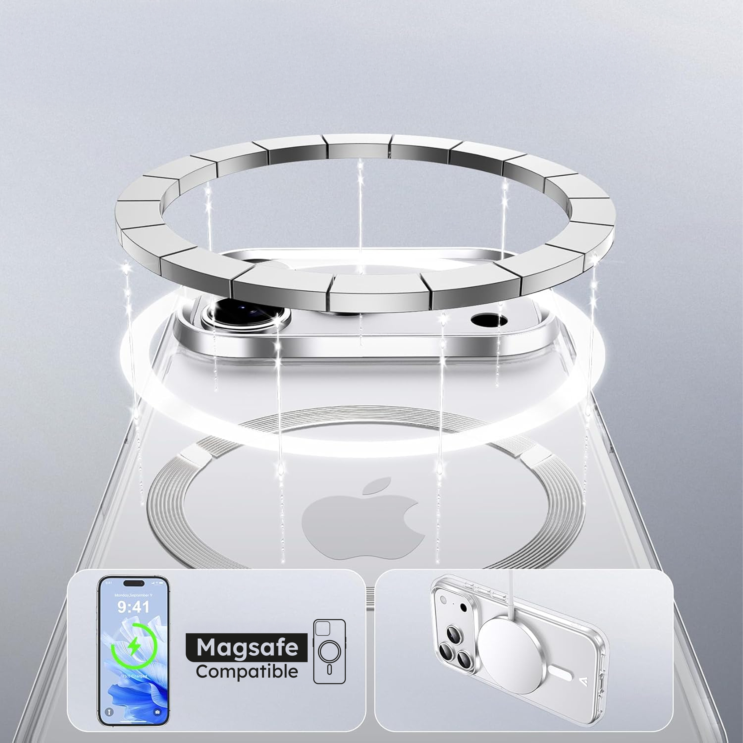 alkaya. | LUCID Clear Case kompatibel mit Magsafe transparent, iPhone 17 Pro