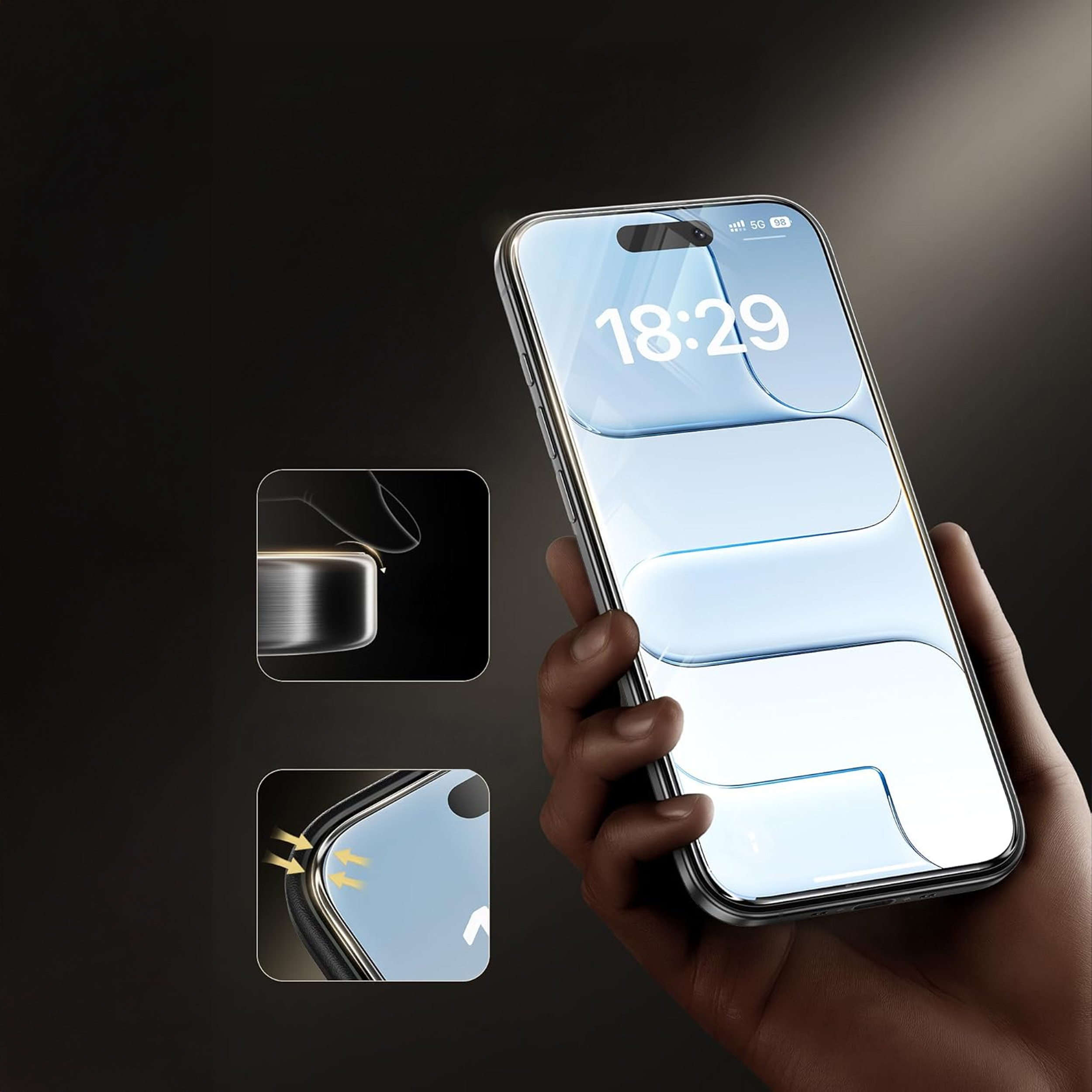 alkaya. | A Shield | Displayschutzglass | 3D Full Cover, transparent, iPhone 17 Air