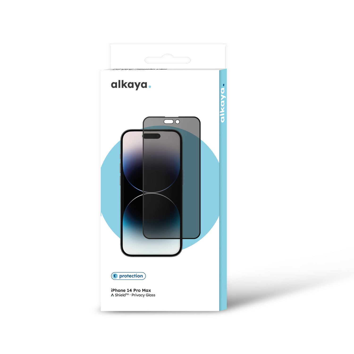 alkaya. | A Shield | Display-Sichtschutzglas | 3D Full Cover | Privacy, iPhone 14 Pro Max