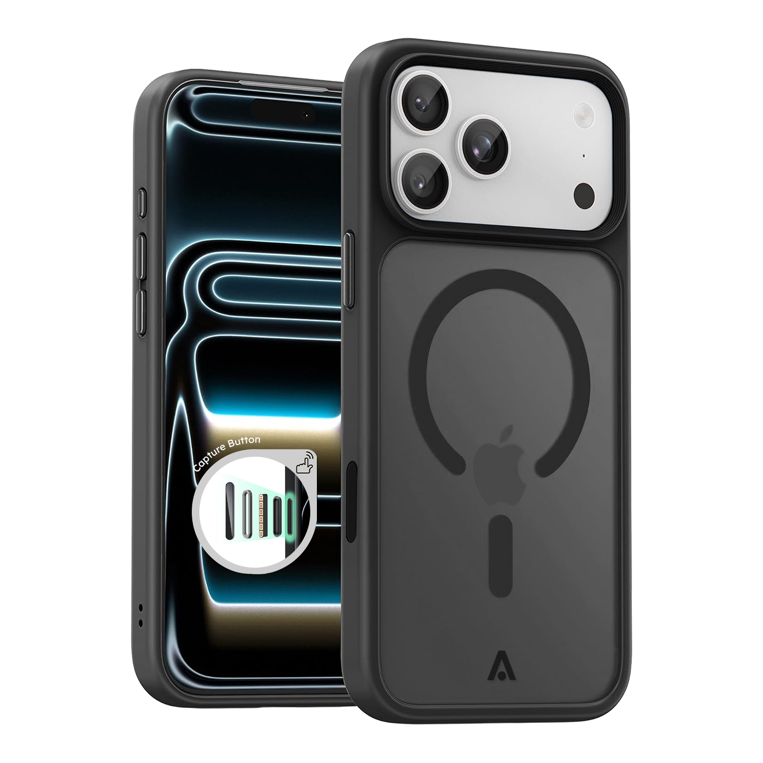 alkaya. | LUCID FROSTED Case kompatibel mit Magsafe schwarz, iPhone 18 Pro/17 Pro