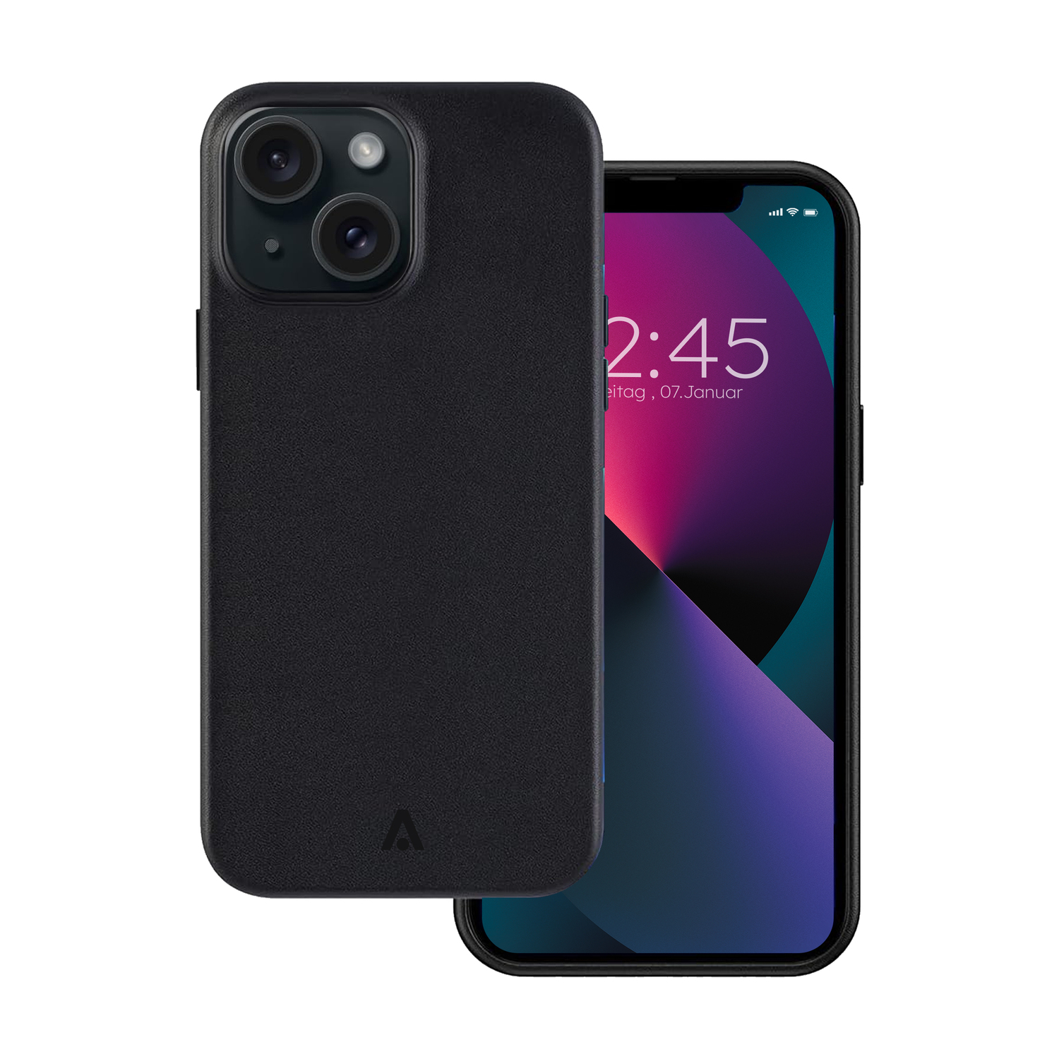 alkaya. | LUCID Pu Leather Case kompatibel mit Magsafe schwarz, iPhone 15 Plus