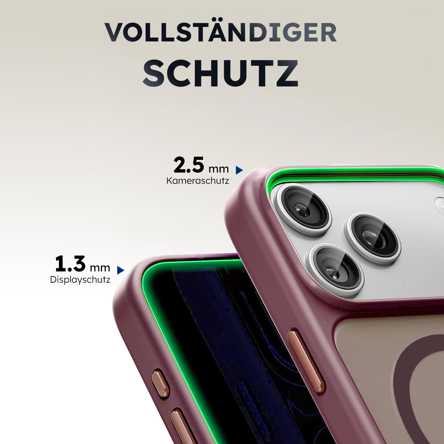 alkaya. | LUCID FROSTED Case kompatibel mit Magsafe dark cherry, iPhone 17 Pro Max/18 Pro Max