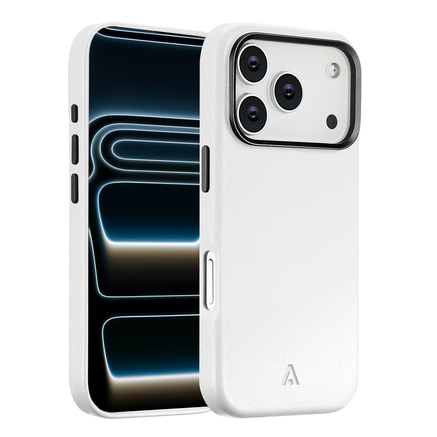 alkaya. | LUCID PU-Leder Case kompatibel mit Magsafe weiß, iPhone 17 Pro Max/18 Pro Max