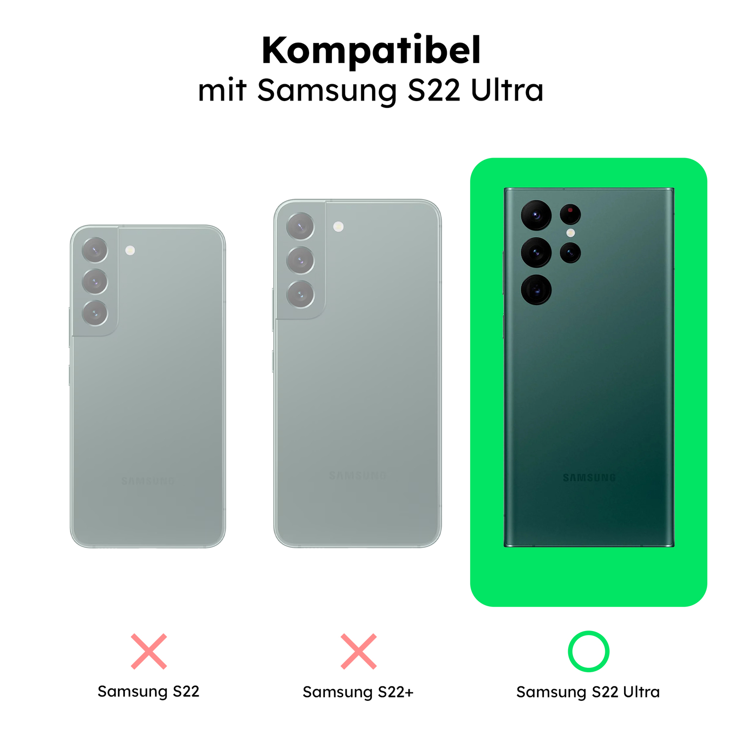 alkaya. | LUCID Clear Case kompatibel mit Magsafe transparent, Samsung S22 Ultra