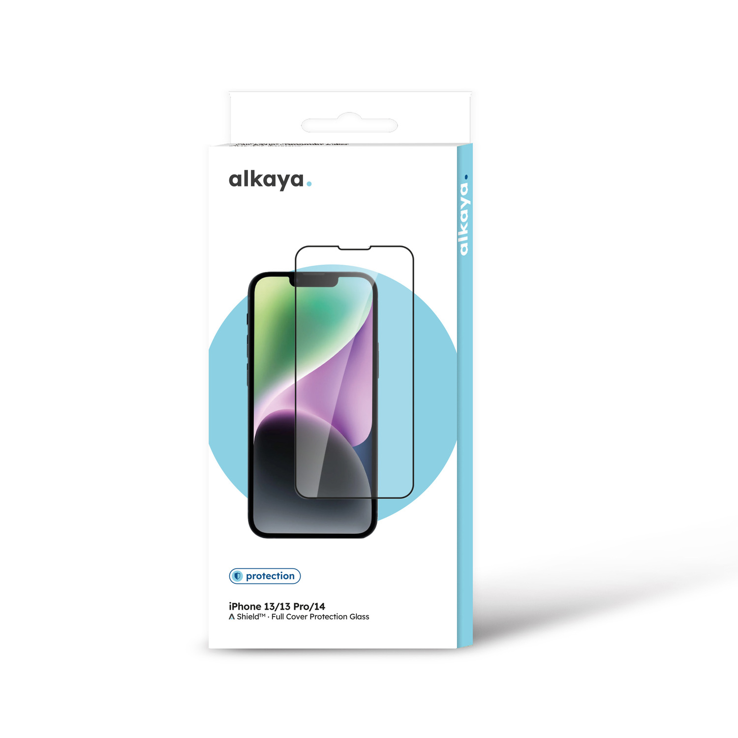 alkaya. | A Shield | Displayschutzglas | 3D Full Cover transparent, iPhone 13/13Pro/14