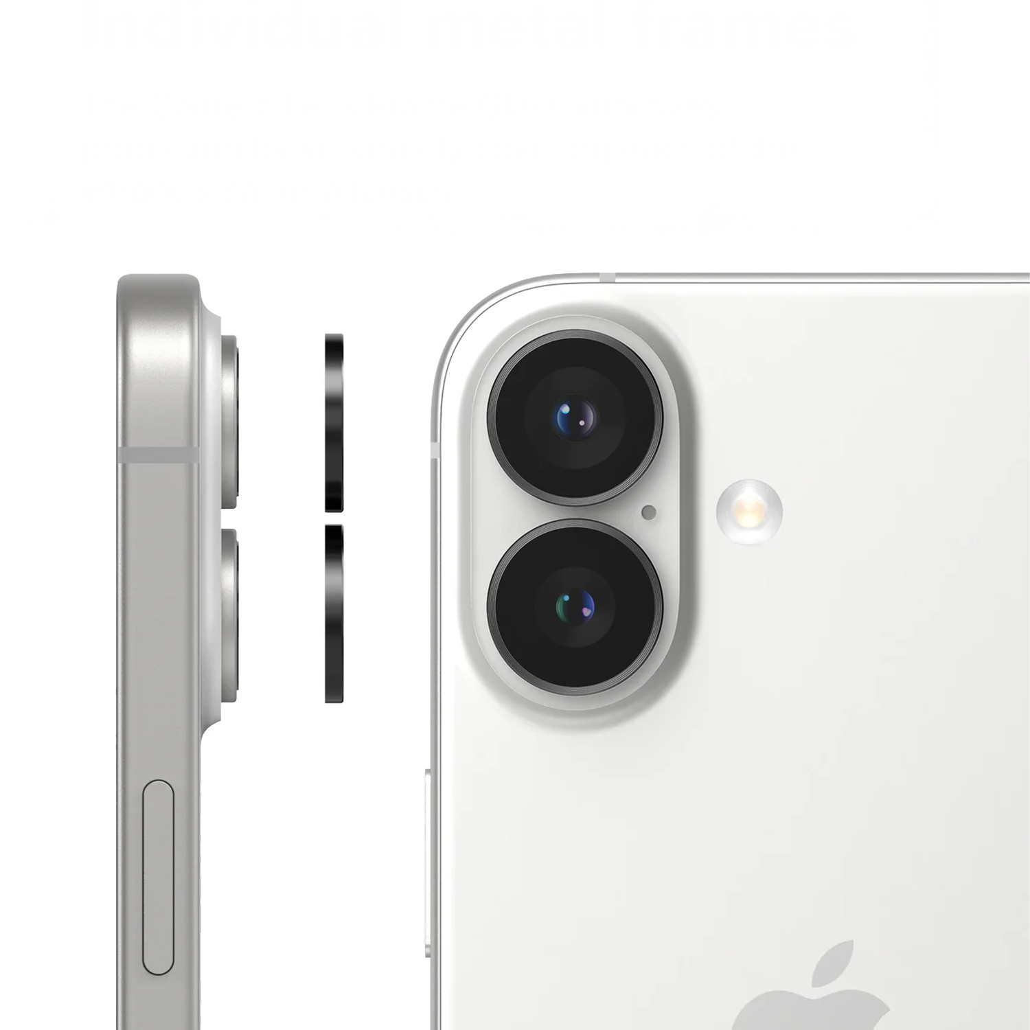 alkaya. | Lens Shield | Kameraschutzglas, Transparent single lens,  iPhone 16/16 Plus