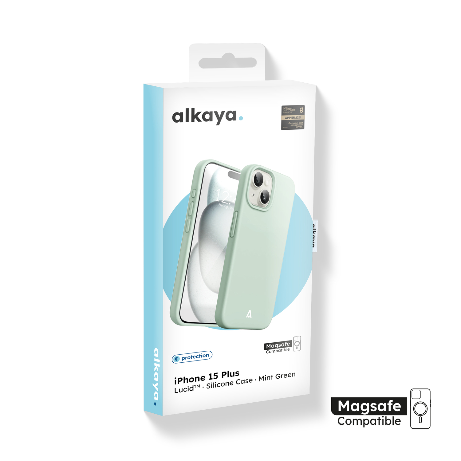alkaya. | LUCID Silikon Case kompatibel mit Magsafe mint grün, iPhone 15 Plus
